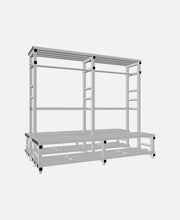 Banco Doble Con Colgador - Gris 200 x 100 h 175 cm