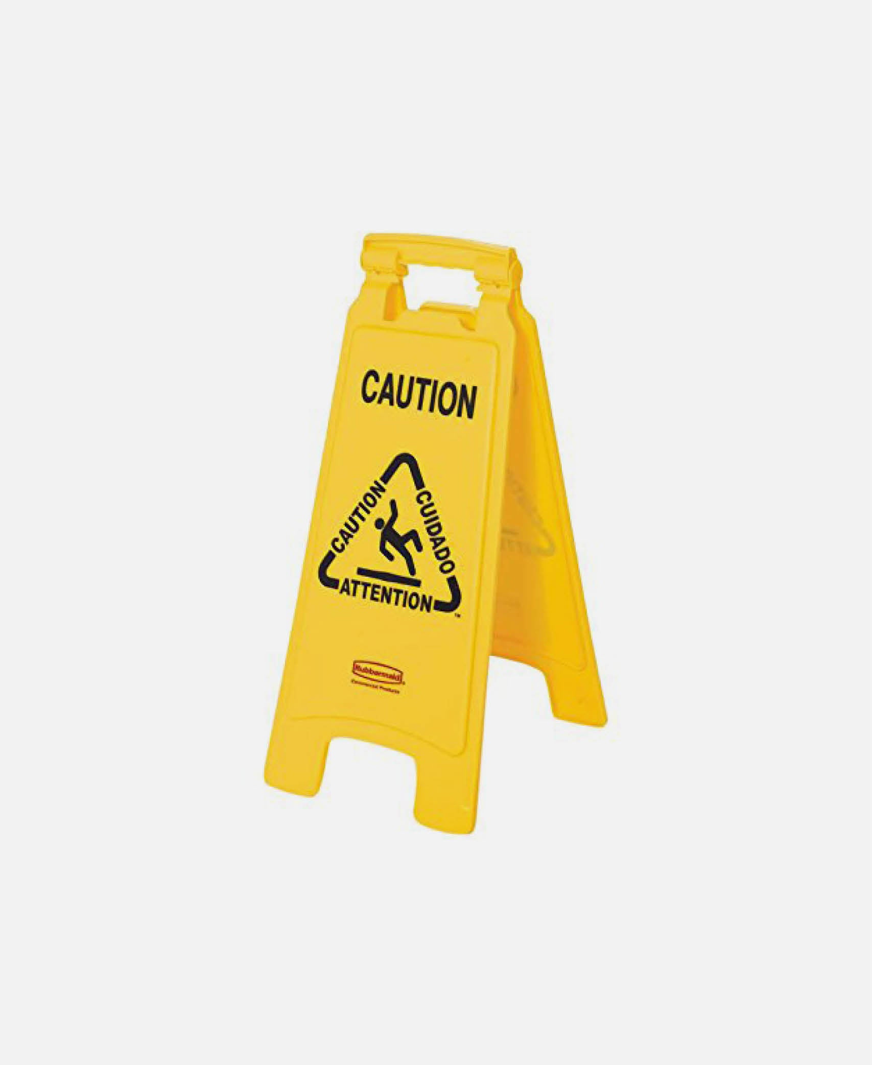 Señal Suelo Multilingüe 2 lados - Amarillo 3,8 x 27,8 h 66,2 cm