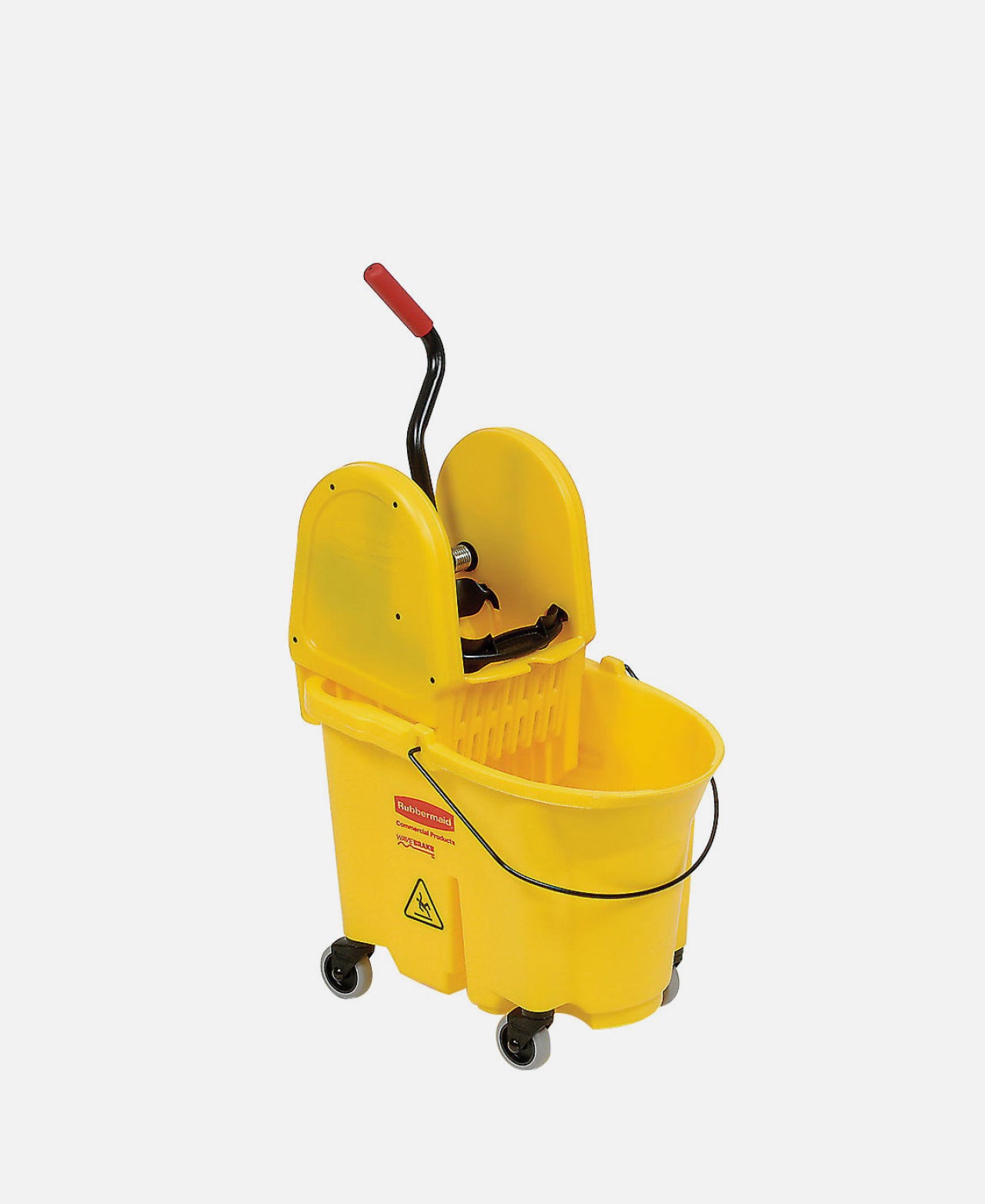 Rubbermaid - Combo Cubo Limpieza Amarillo, colección Wave Brave 33 l