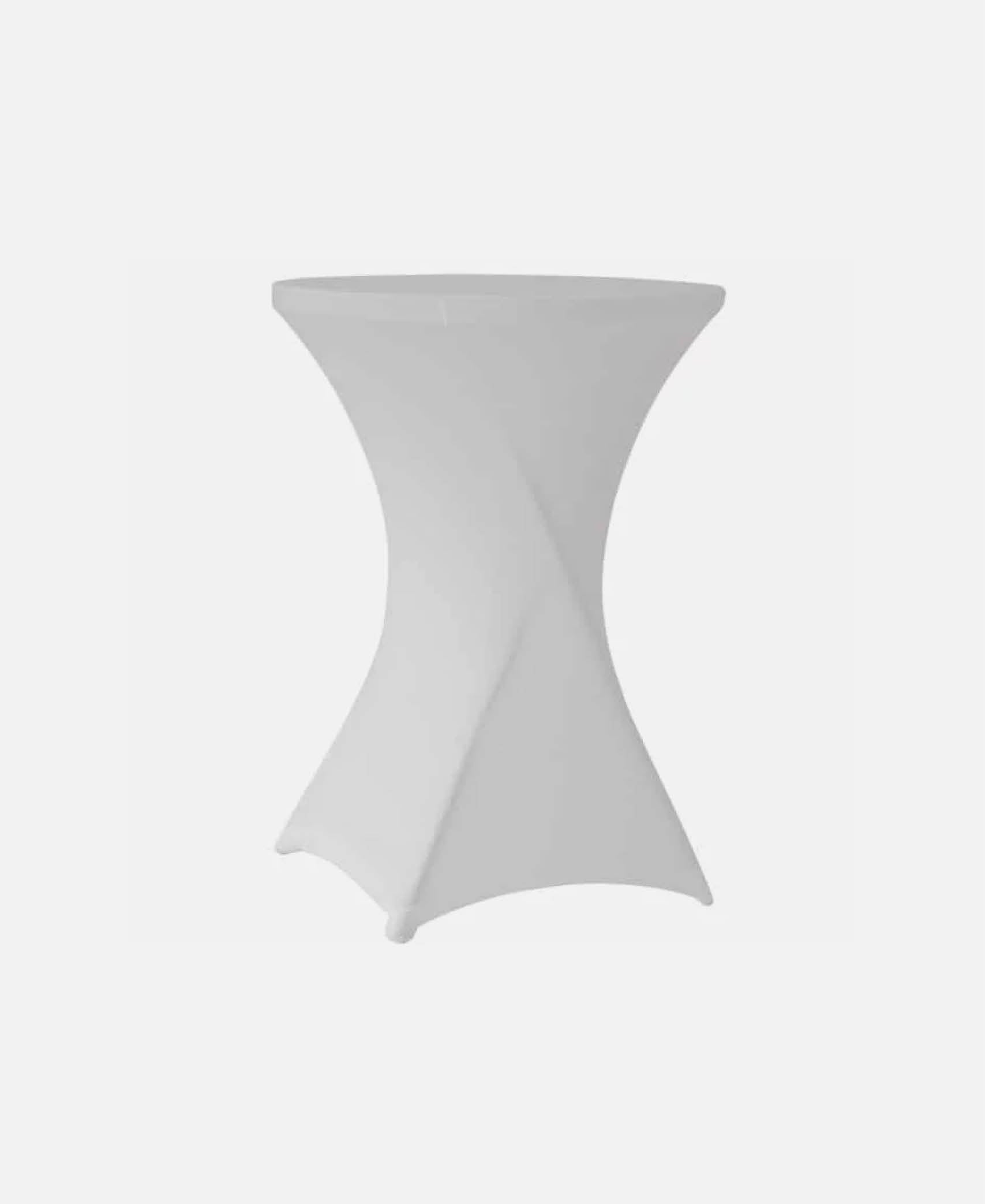 Funda Mesa Cocktail 80 Ajustada - Blanco Ø 80 cm