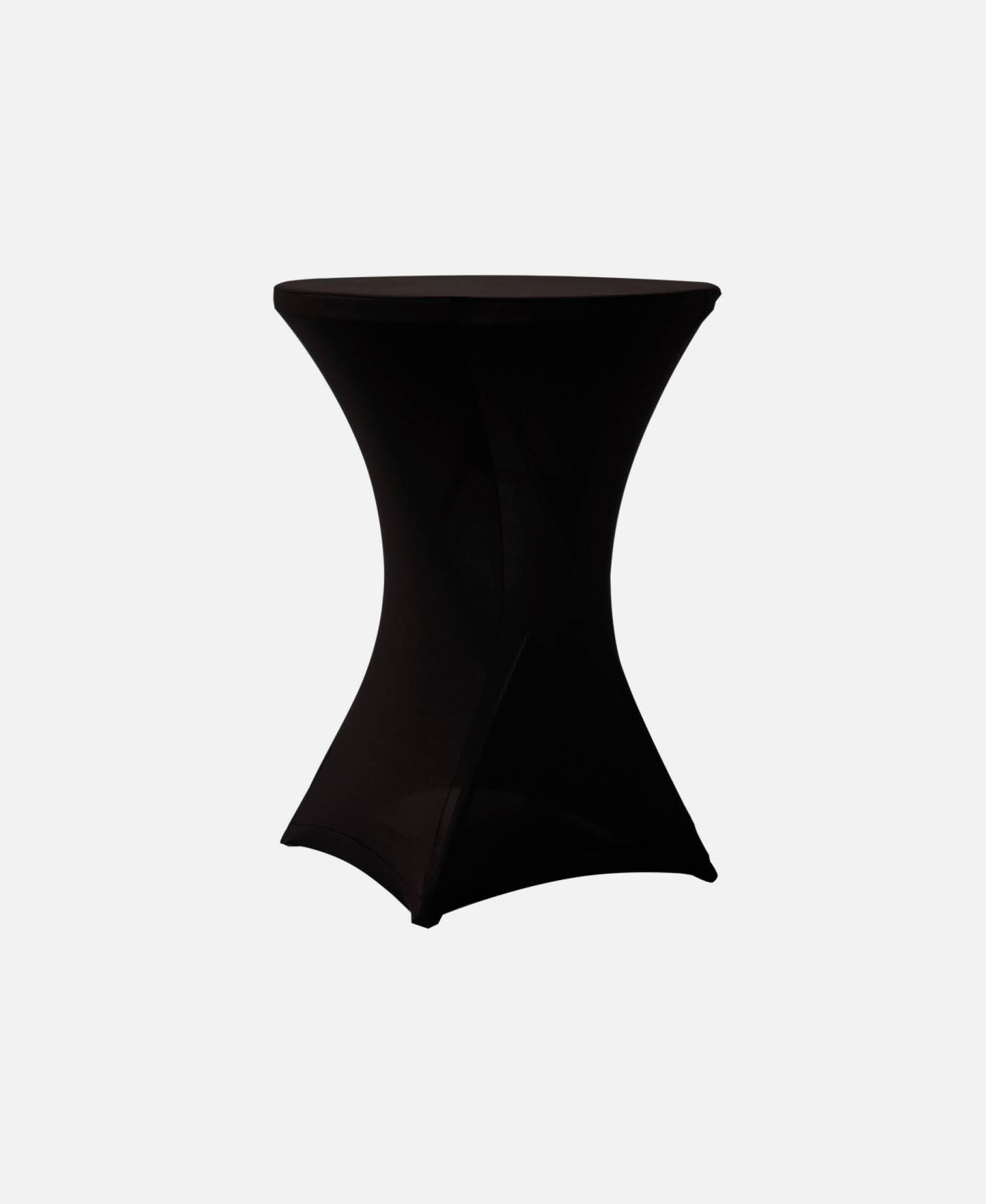 Funda Mesa Cocktail 80 Ajustada - Negro Ø 80 cm