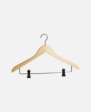 Percha Plana Con Pinzas - Natural 45 cm