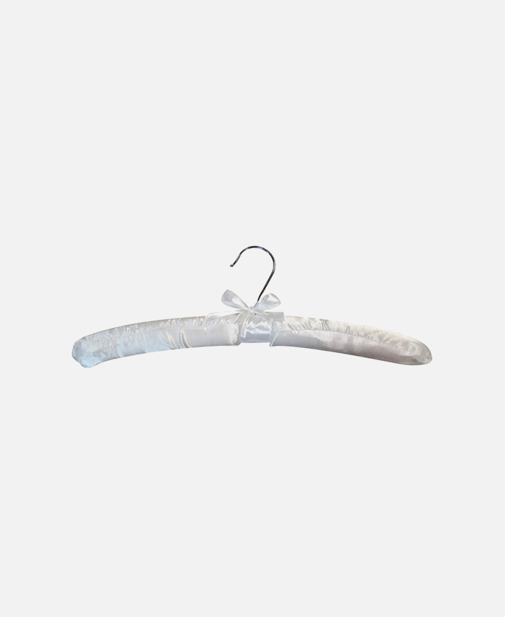 Percha Forrada Tela - Blanco