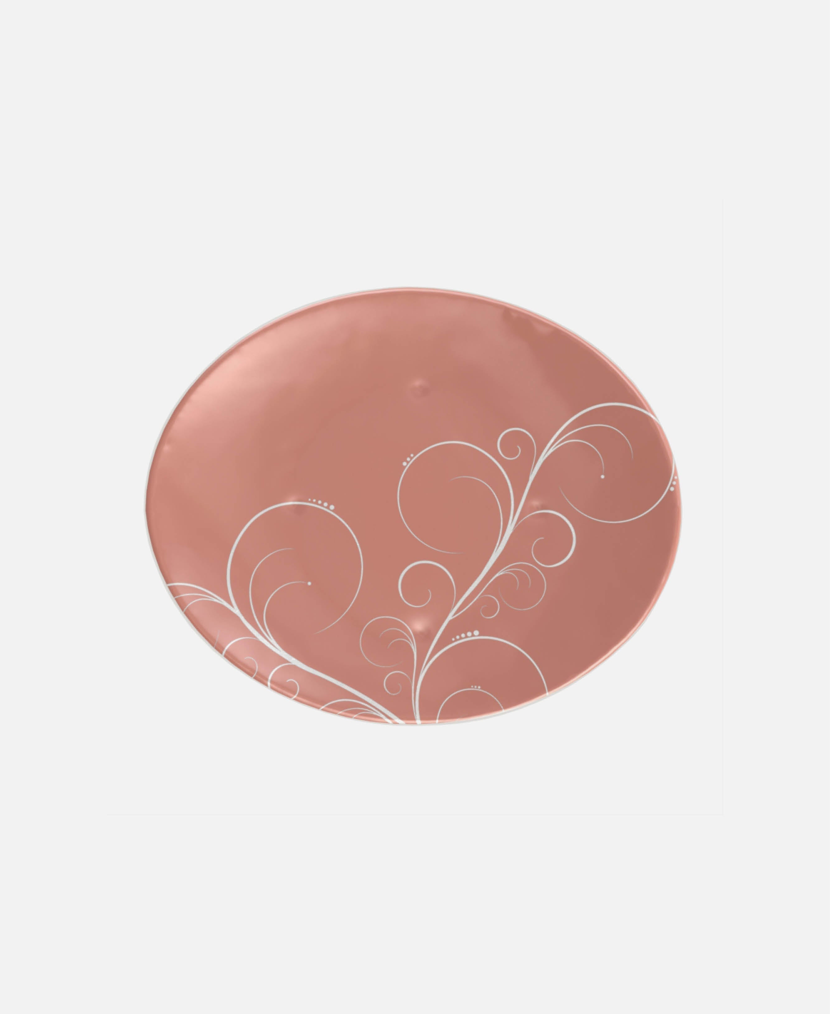 Plato Ovalado Postre - Rosa
