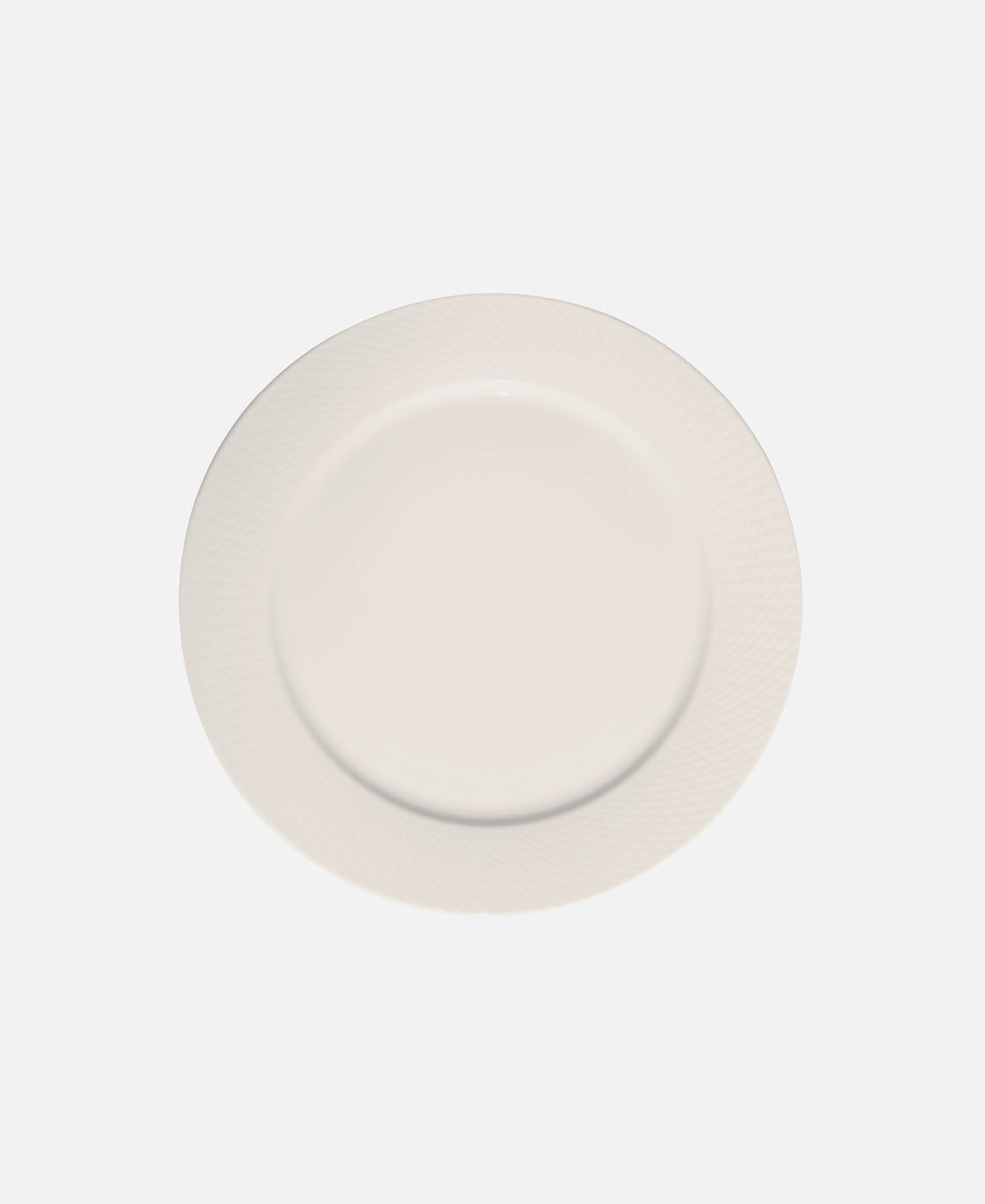 Plato Llano Con Relieve Claudette - Blanco Ø 27 cm