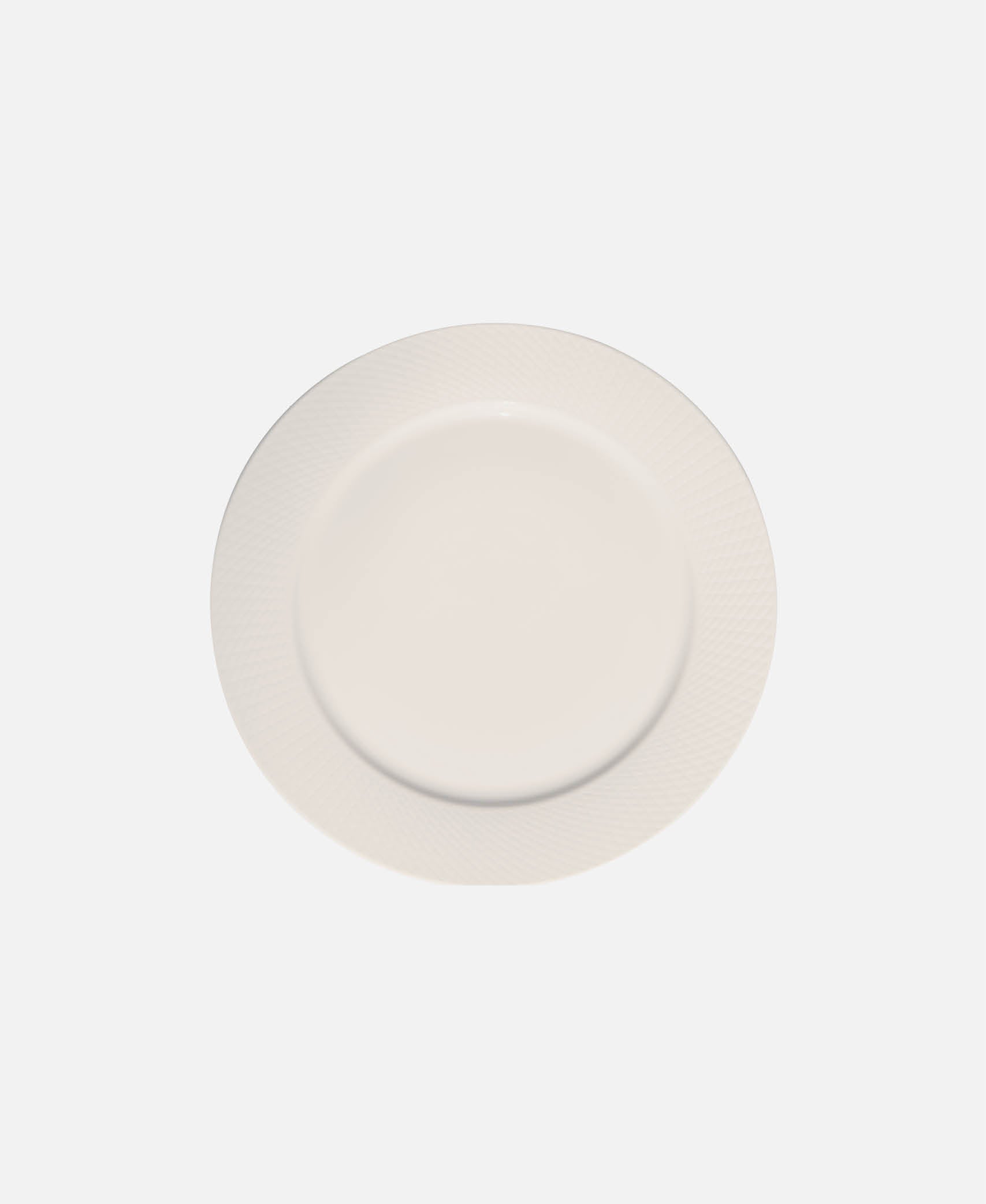 Plato Llano Con Relieve Claudette - Blanco Ø 22 cm