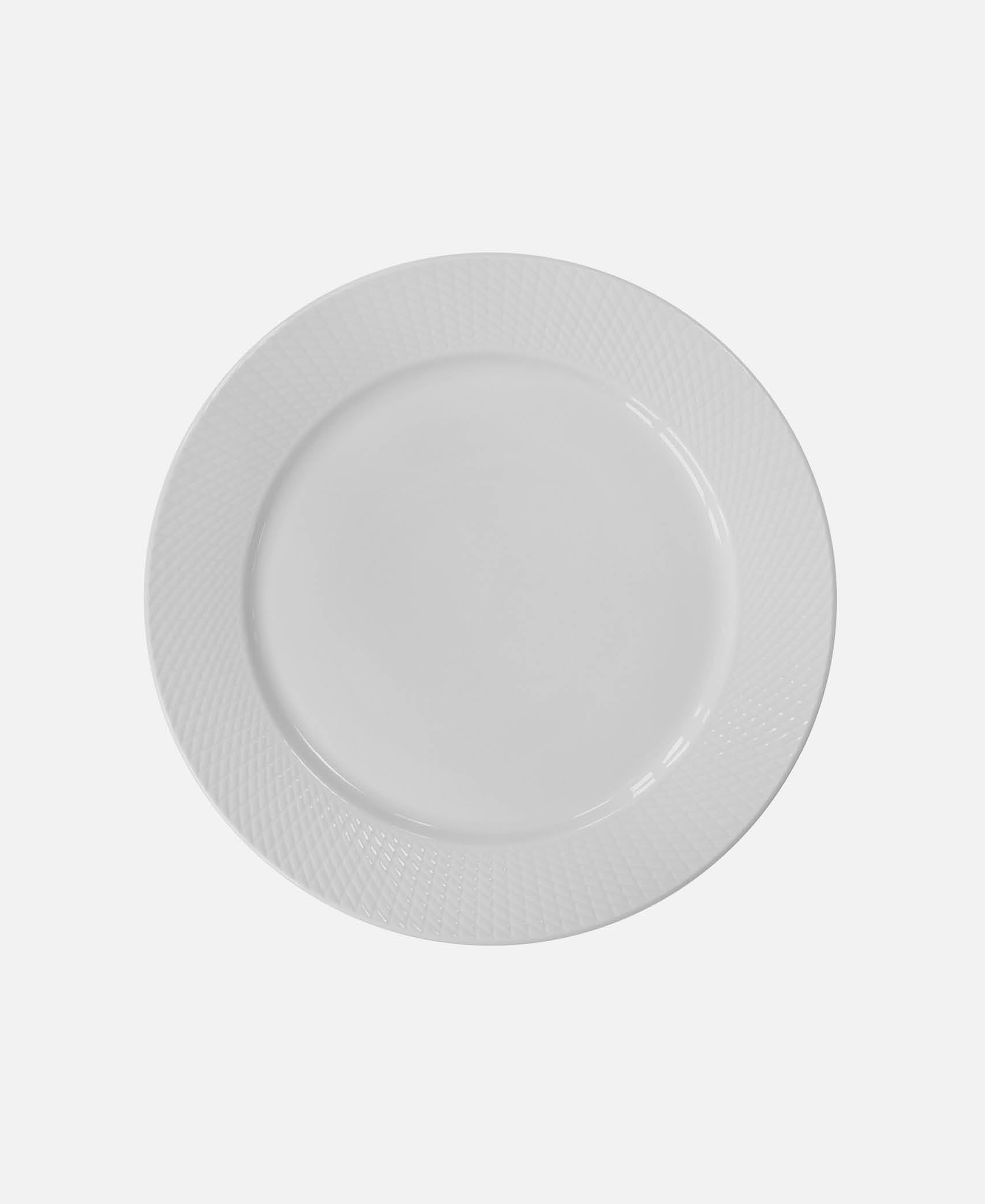 Plato Llano Con Relieve Claudette - Blanco Ø 30,5 cm