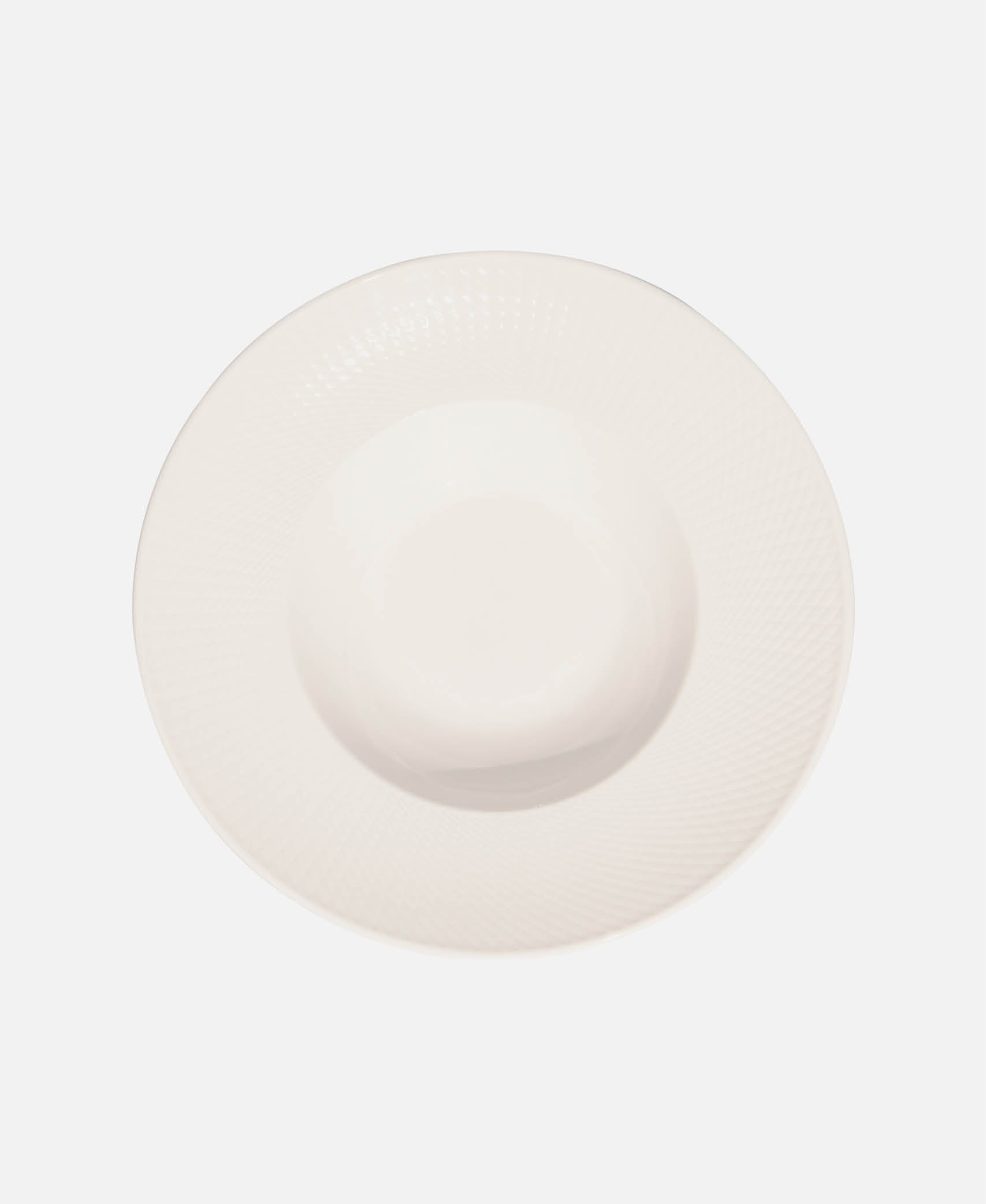 Plato Pasta Ala Ancha Con Relieve Claudette - Blanco Ø 28 cm