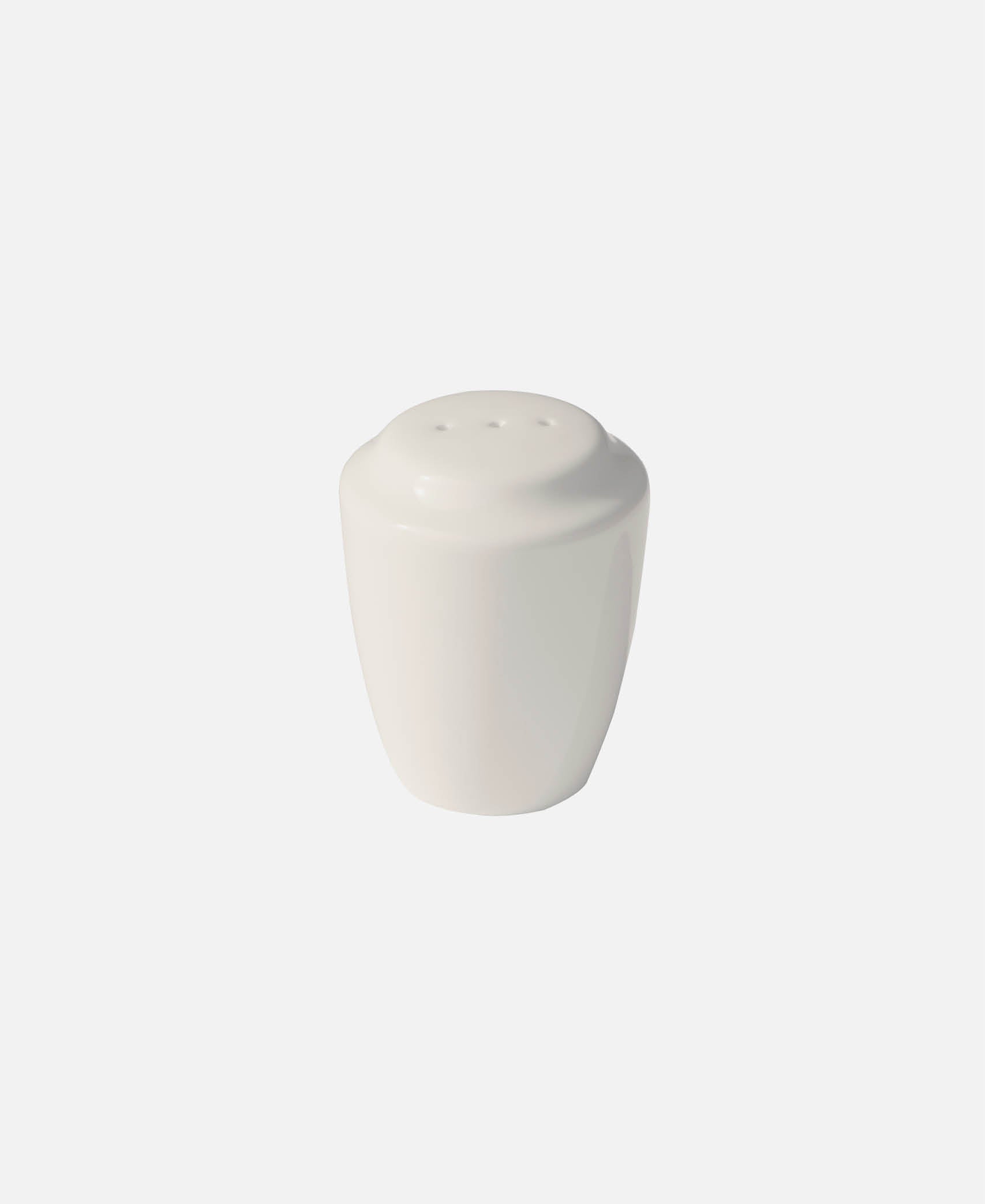 Salero 3 Agujeros Sin Relieve Claudette - Blanco h 8 cm