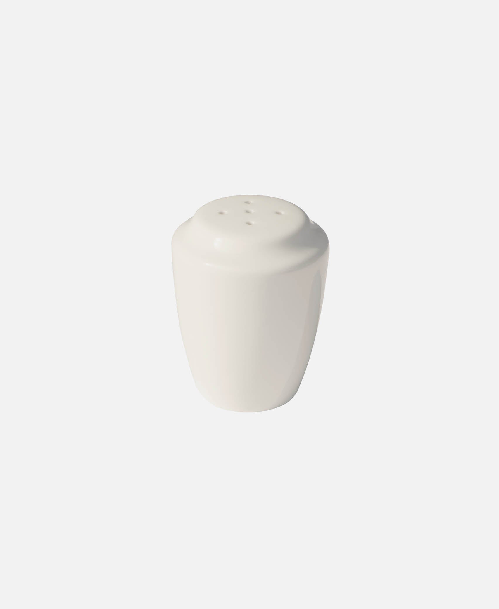 Pimentero 5 Agujeros Sin Relieve Claudette - Blanco h 8 cm