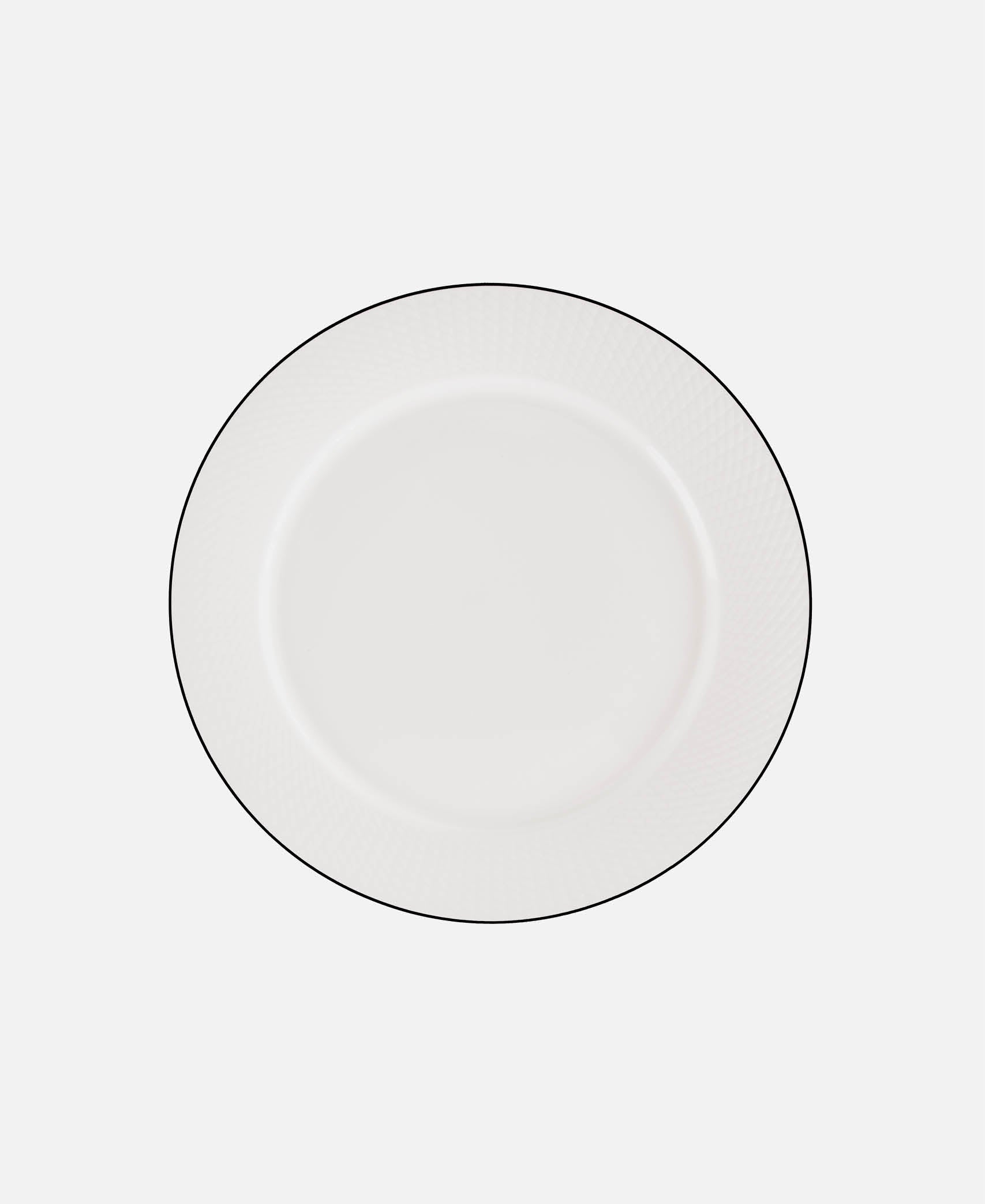 Plato Llano Claudette Noir - Blanco / Negro Ø 27 cm