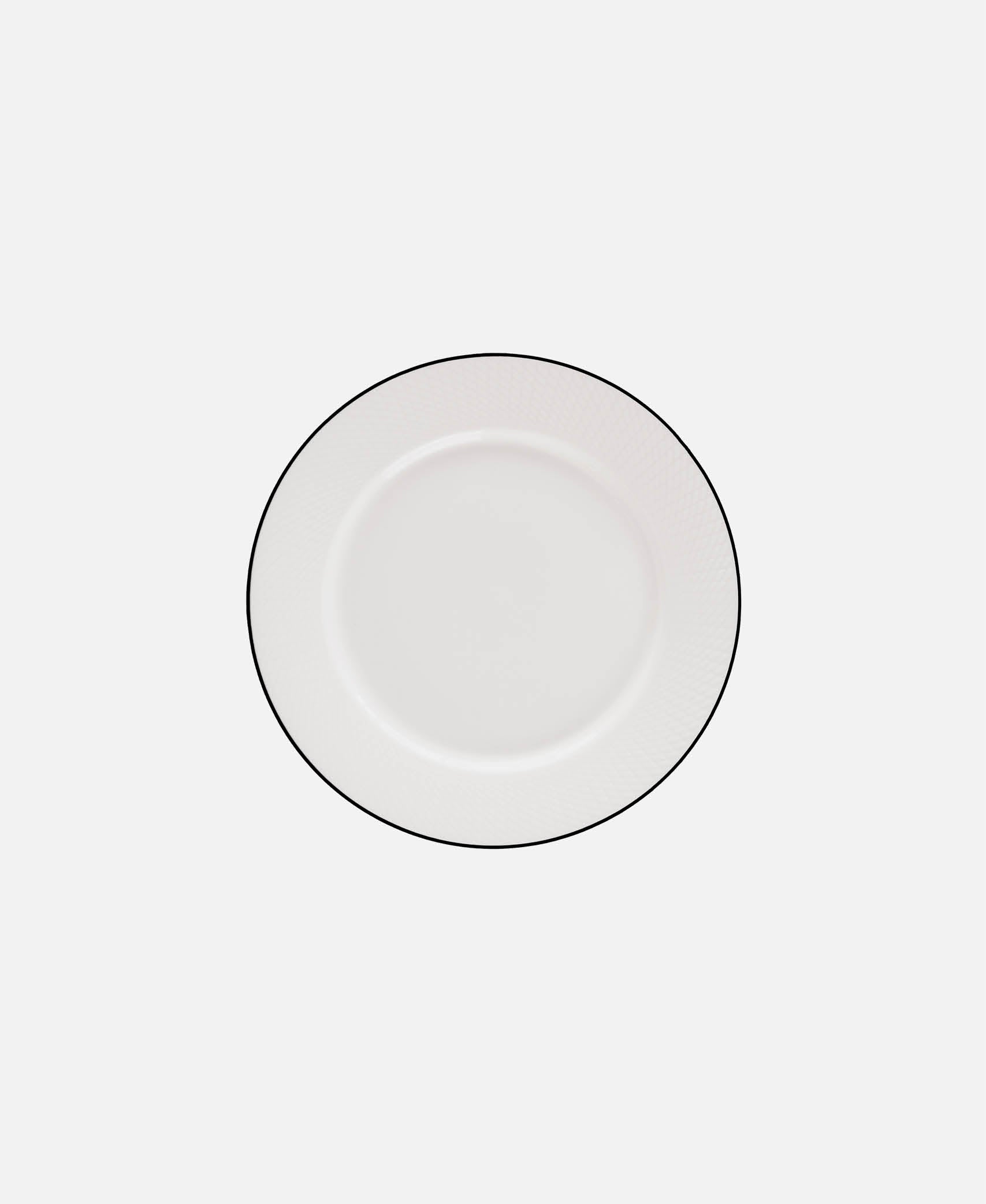 Plato Llano Claudette Noir - Blanco / Negro Ø 16,5 cm