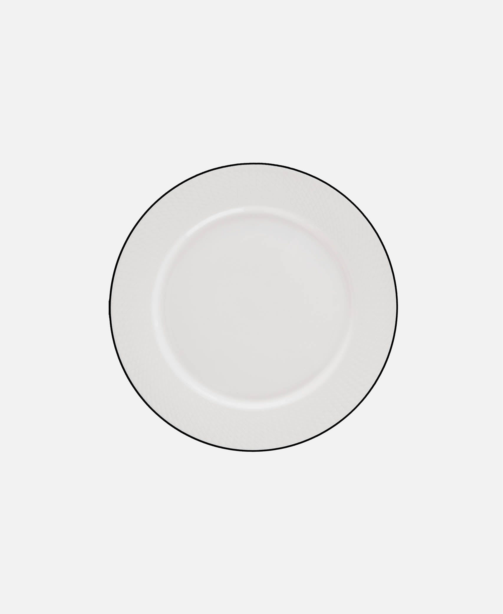 Plato Llano Claudette Noir - Blanco / Negro Ø 22 cm