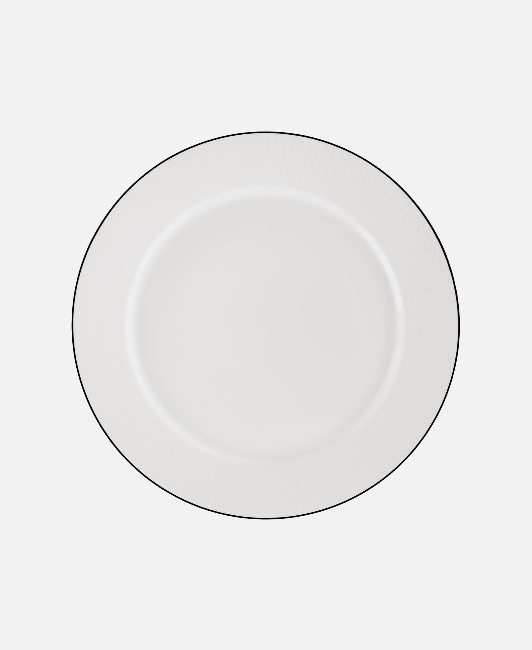 Plato Llano Claudette Noir - Blanco / Negro Ø 30,5 cm