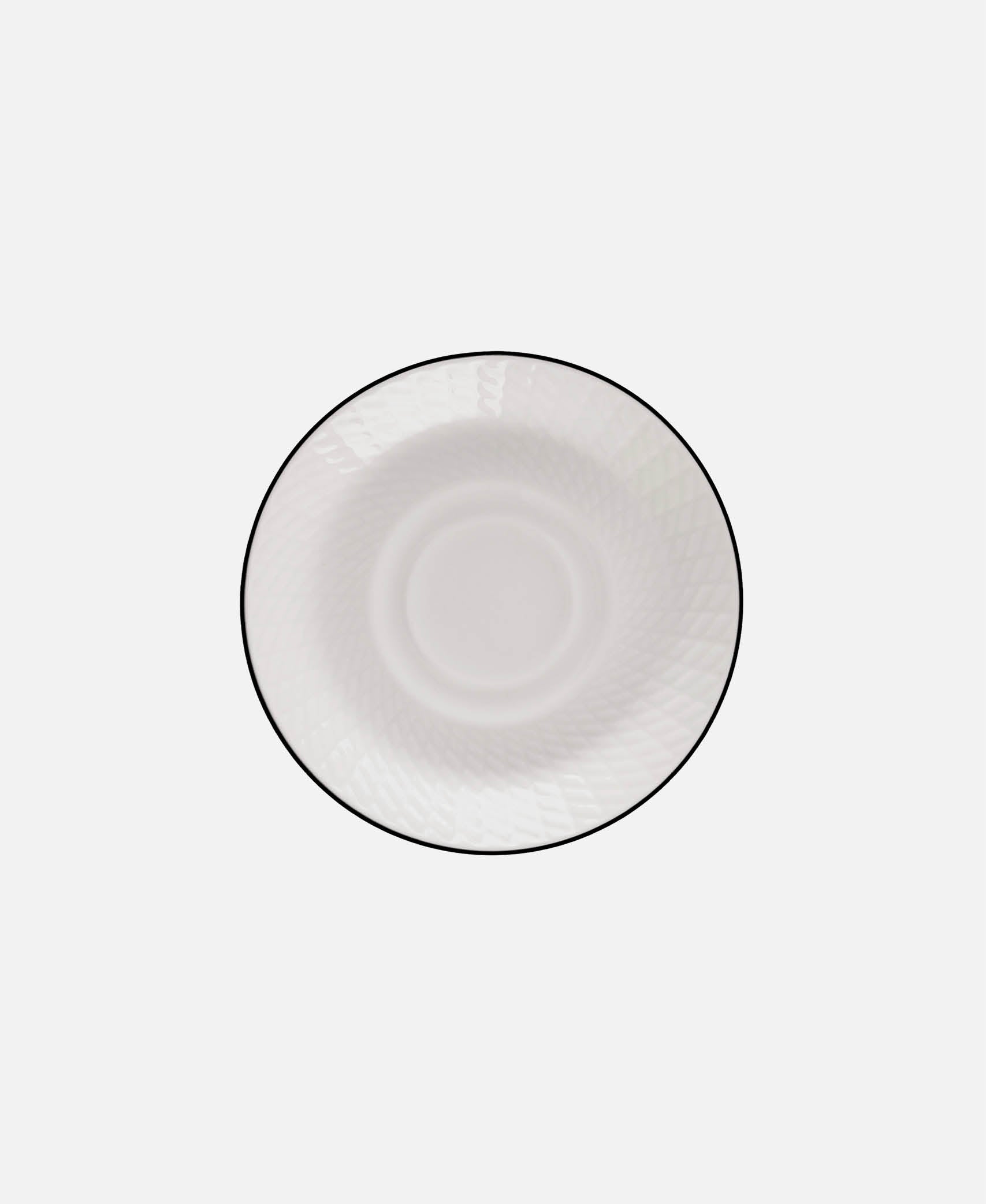 Plato Café Claudette Noir - Blanco / Negro Ø 15,2 cm