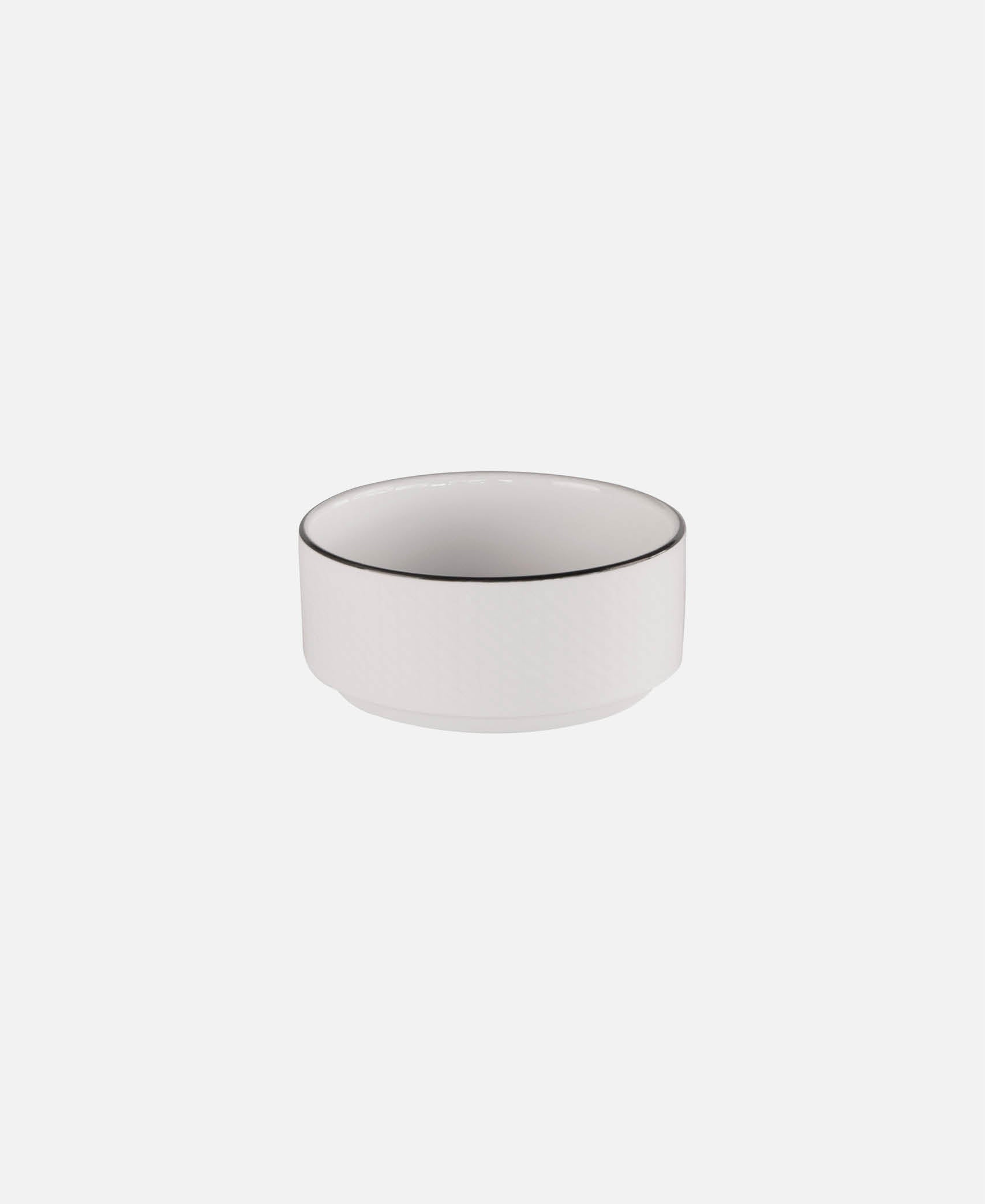 Bol Recto Claudette Noir - Blanco / Negro Ø 12 cm