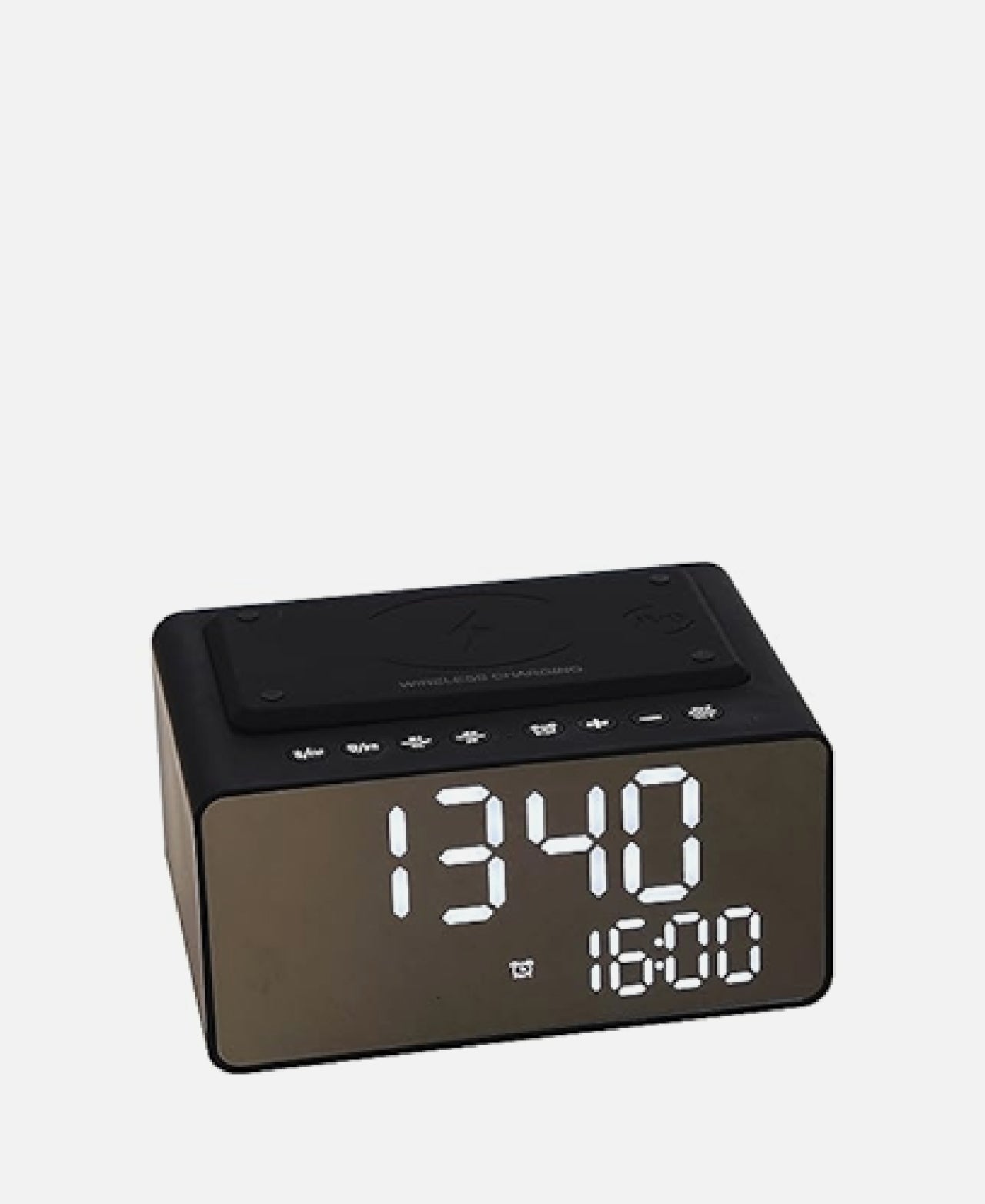 JVD - Radio Reloj USB Negro 7 x 9 x 13 cm