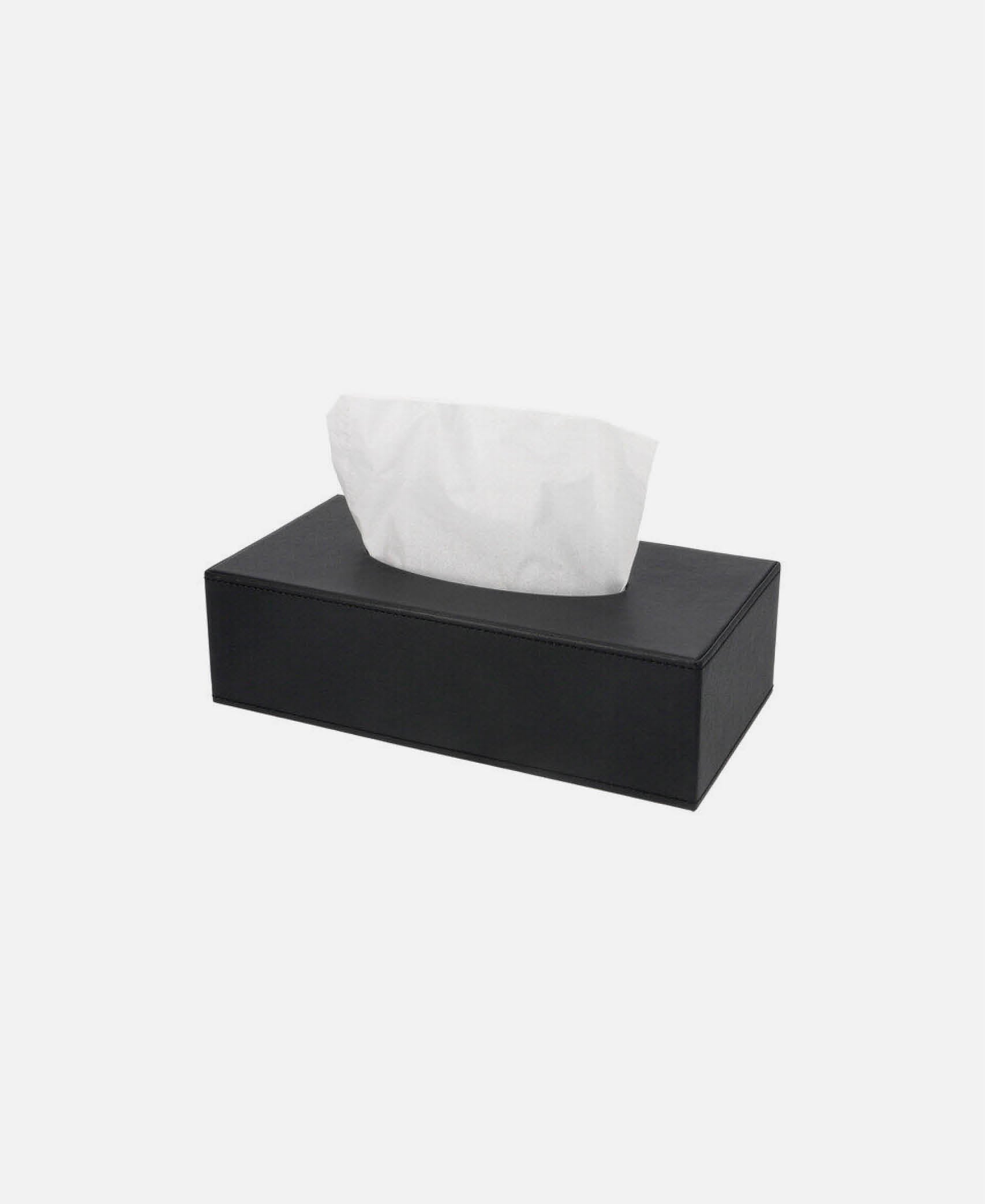 Caja de pañuelos rectangular Charme - Negro