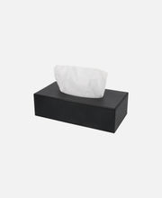 Caja de pañuelos rectangular Charme - Negro
