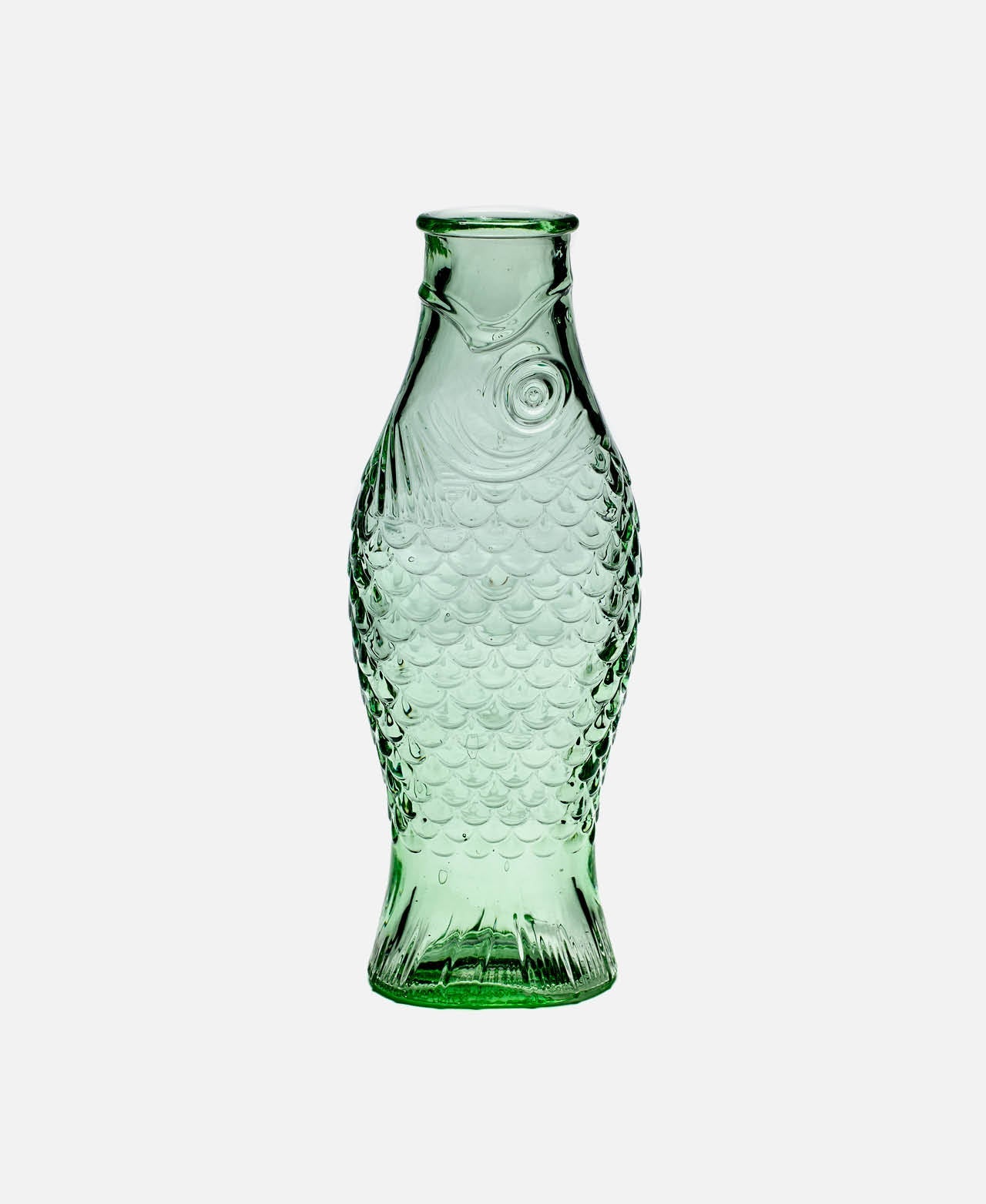 Fish &amp; Fish Bottle - Transparent Green