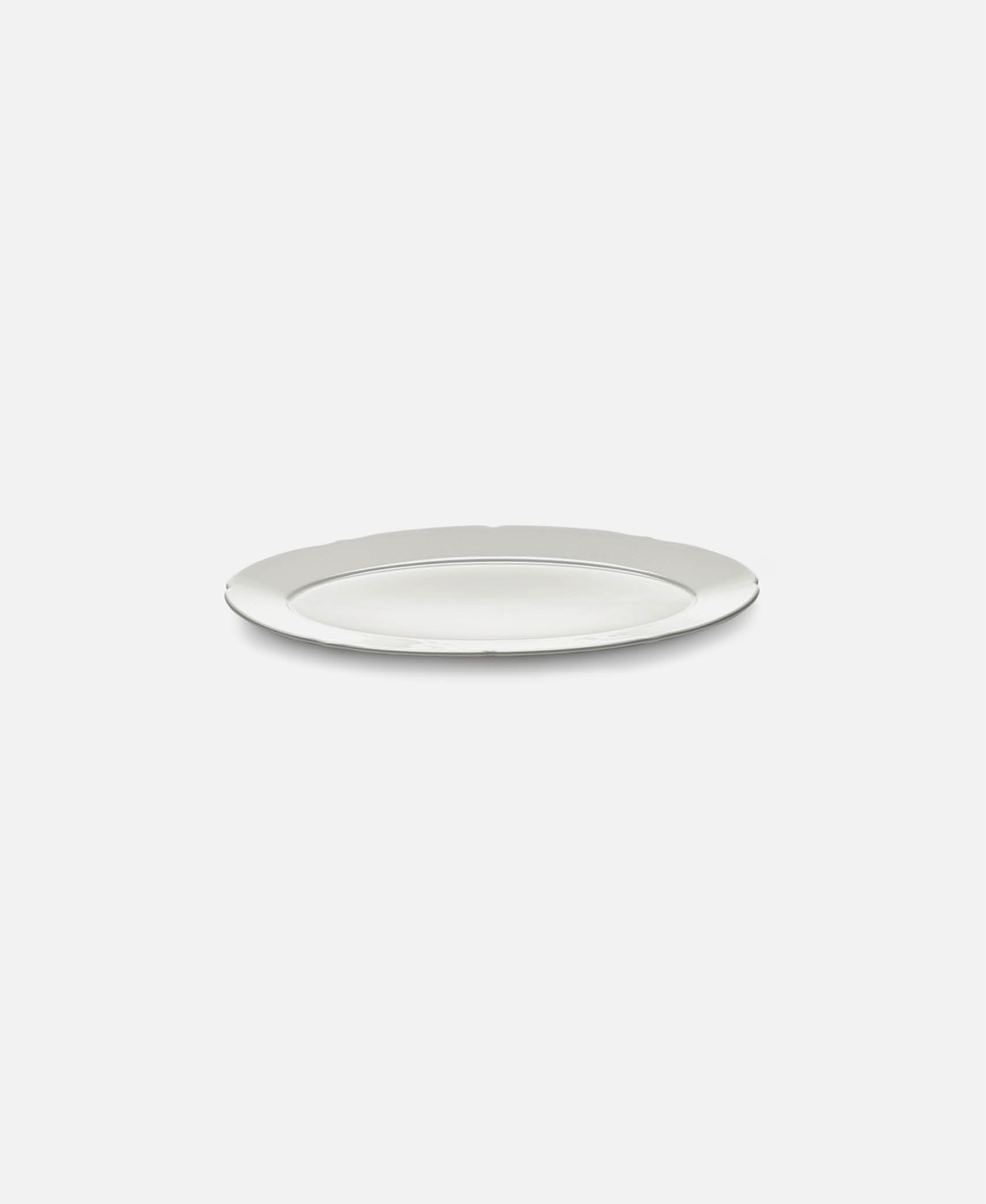 Plato Oval Silhouette - Blanco