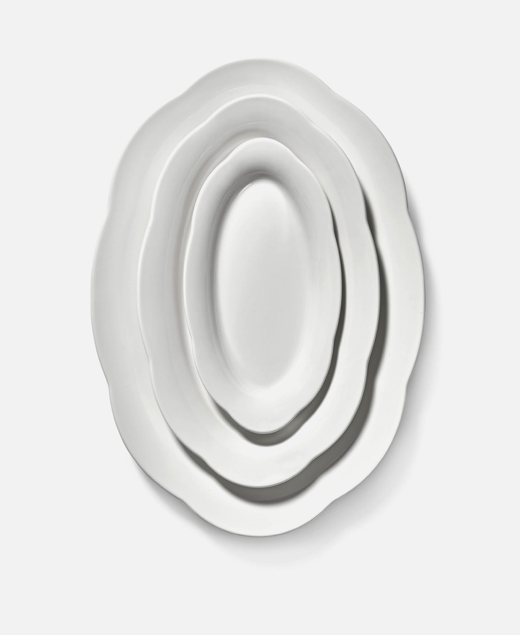 Plato Oval Alto L Silhouette - Blanco
