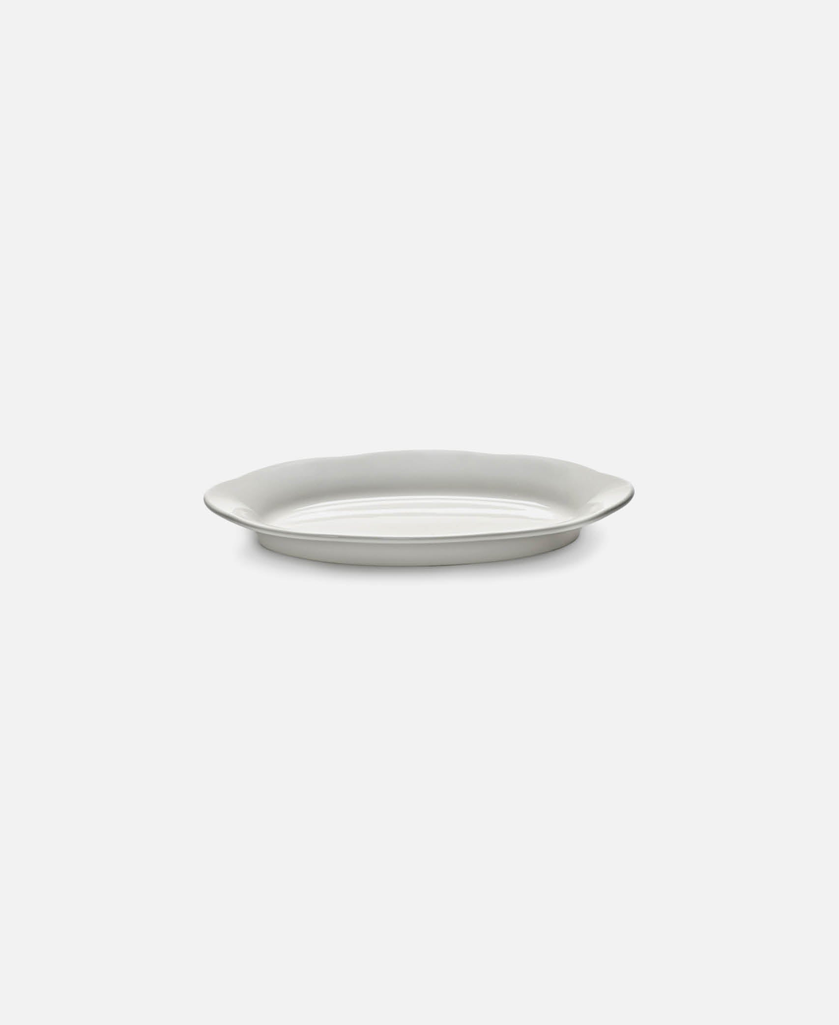 Plato Oval Alto Silhouette - Blanco