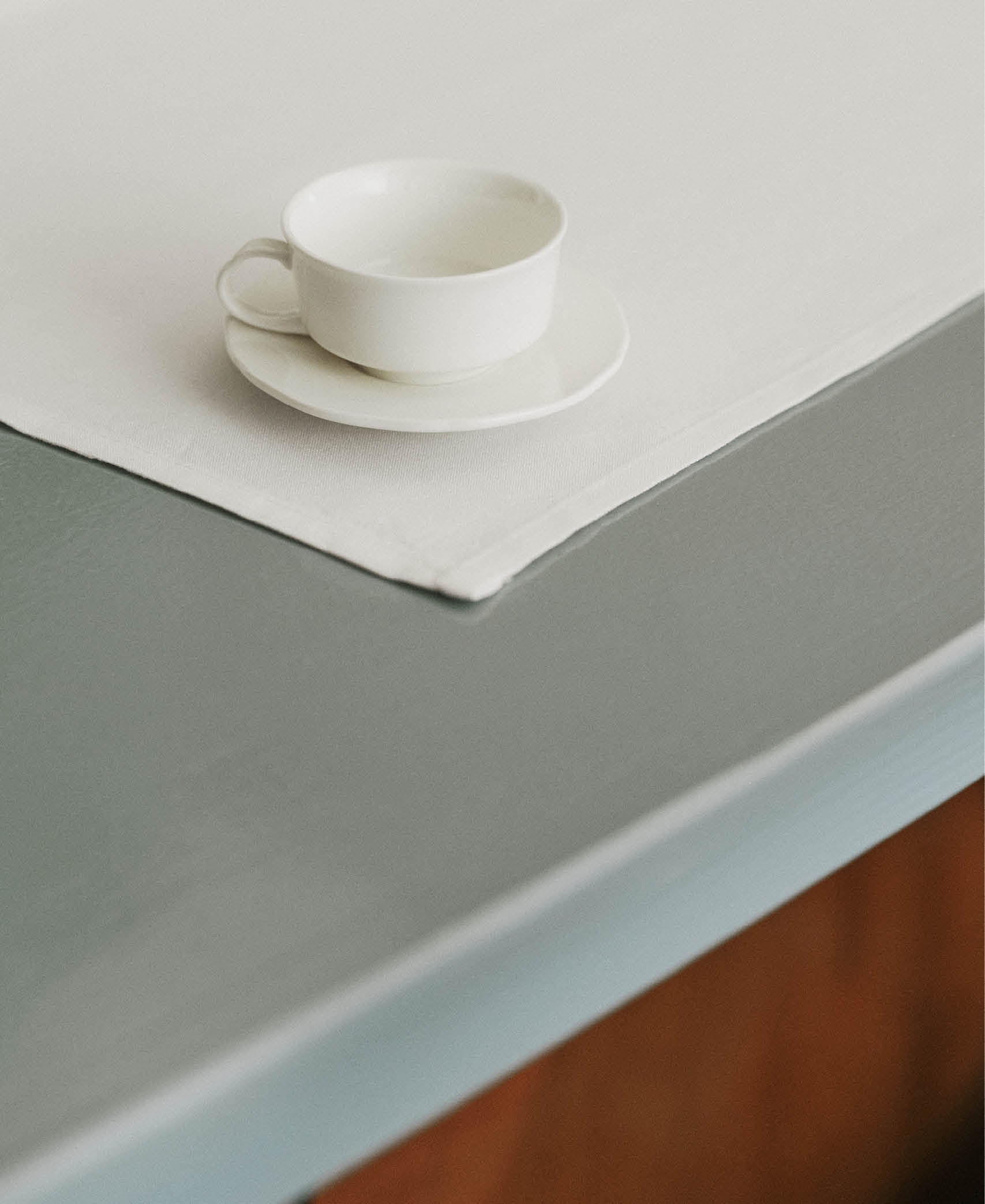 Platillo taza espresso Silhouette - Blanco