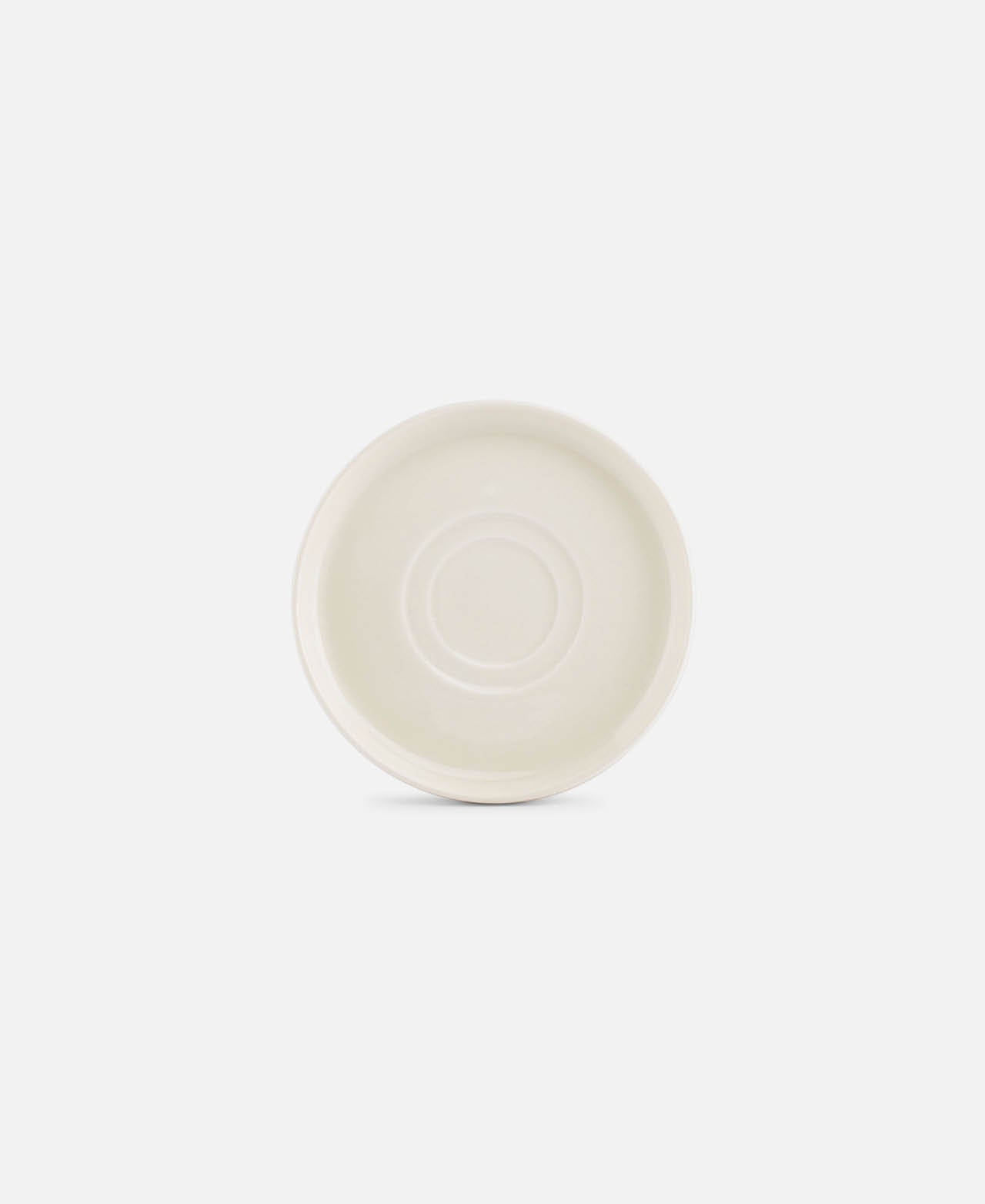 Vanilla Curved Coffee Plate - White