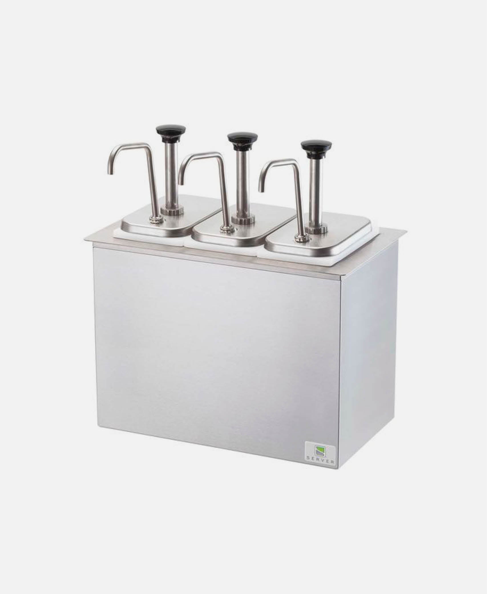 Dispensador 3 Salsas - Inox 39,4 x 22,4 h 45,9 cm