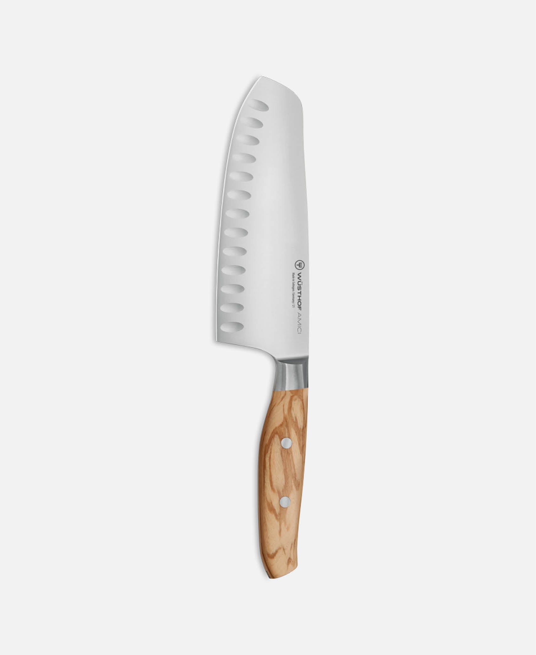 Cuchillo santoku Amici - Madera de Olivo