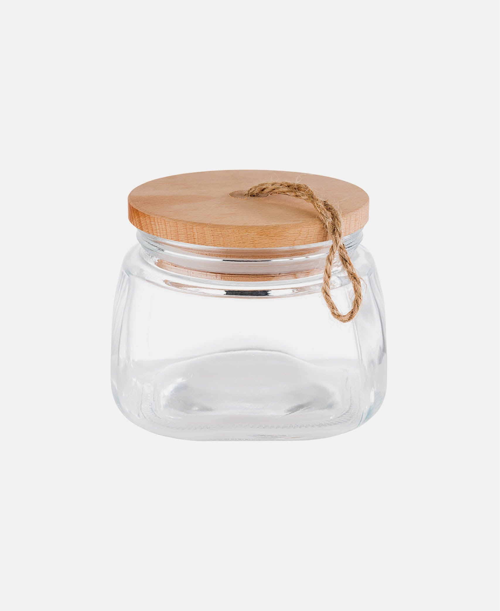 Bote Con Tapa Woody - Transparente 14 x 14 h 11 cm (1 l)