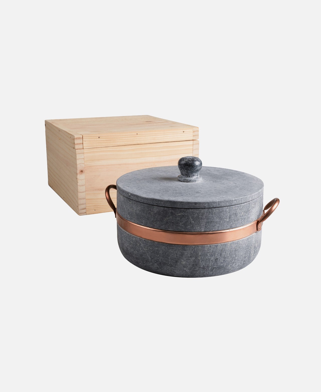 Tall Casserole With Handles - Grey/Bronze