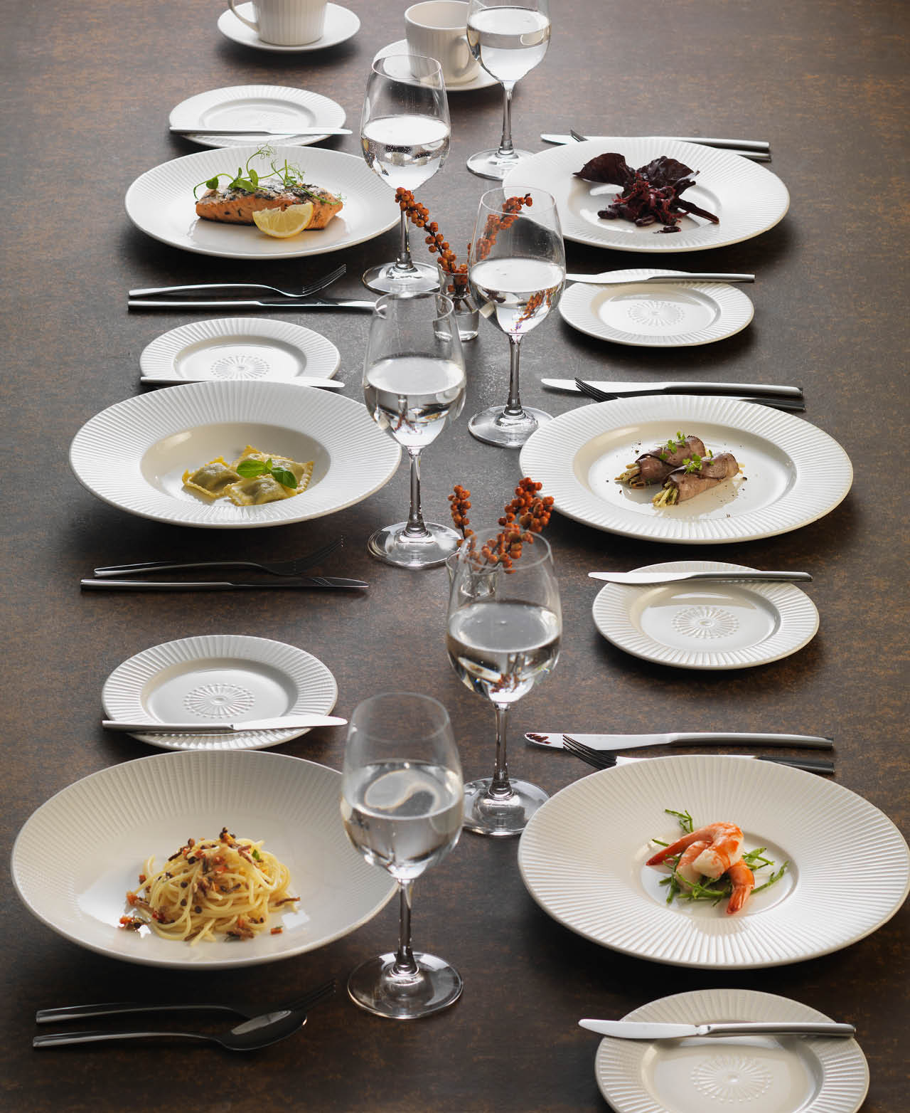 Plato Llano Willow - Blanco