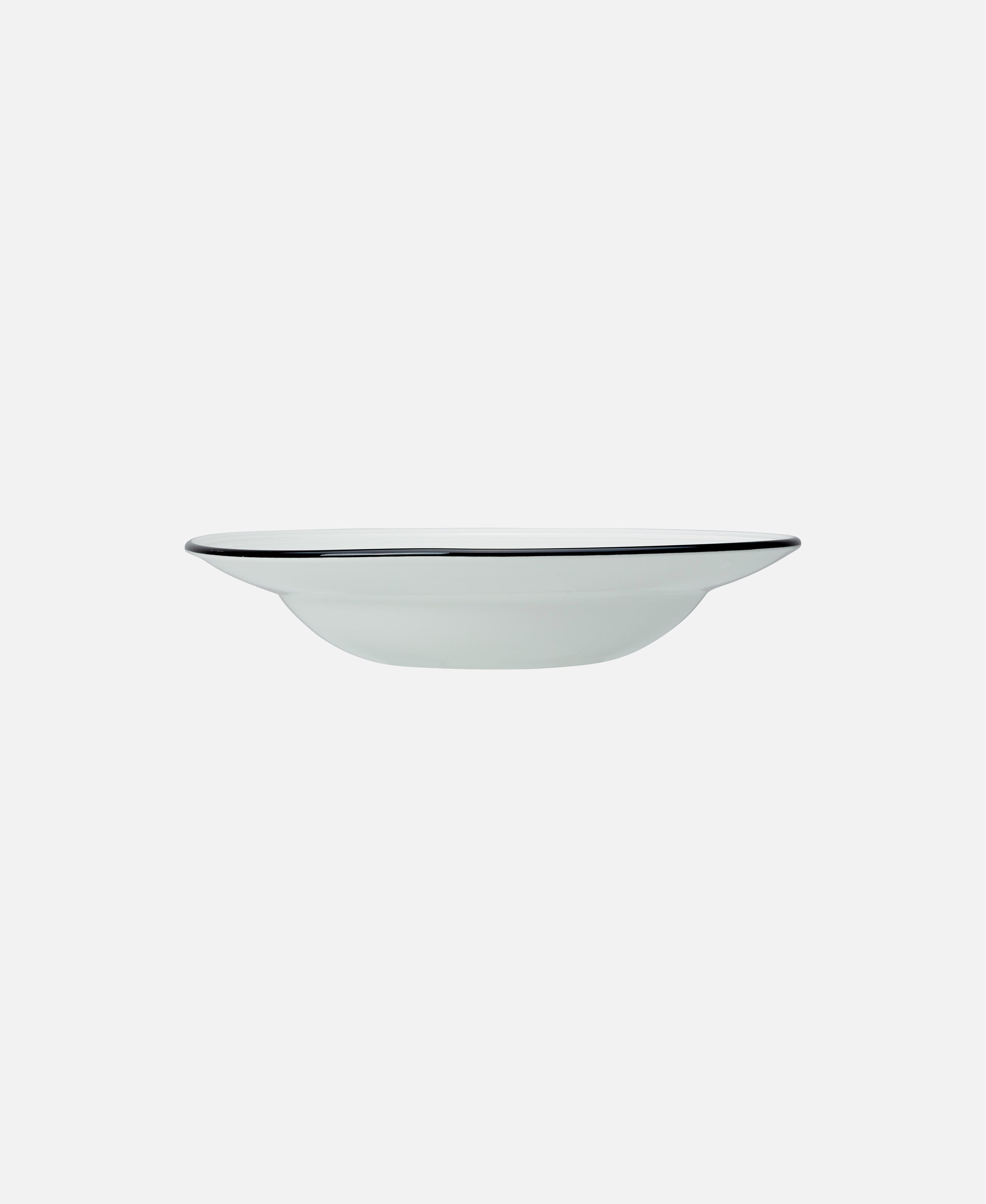 Bead Band Soup/Pasta Plate - White