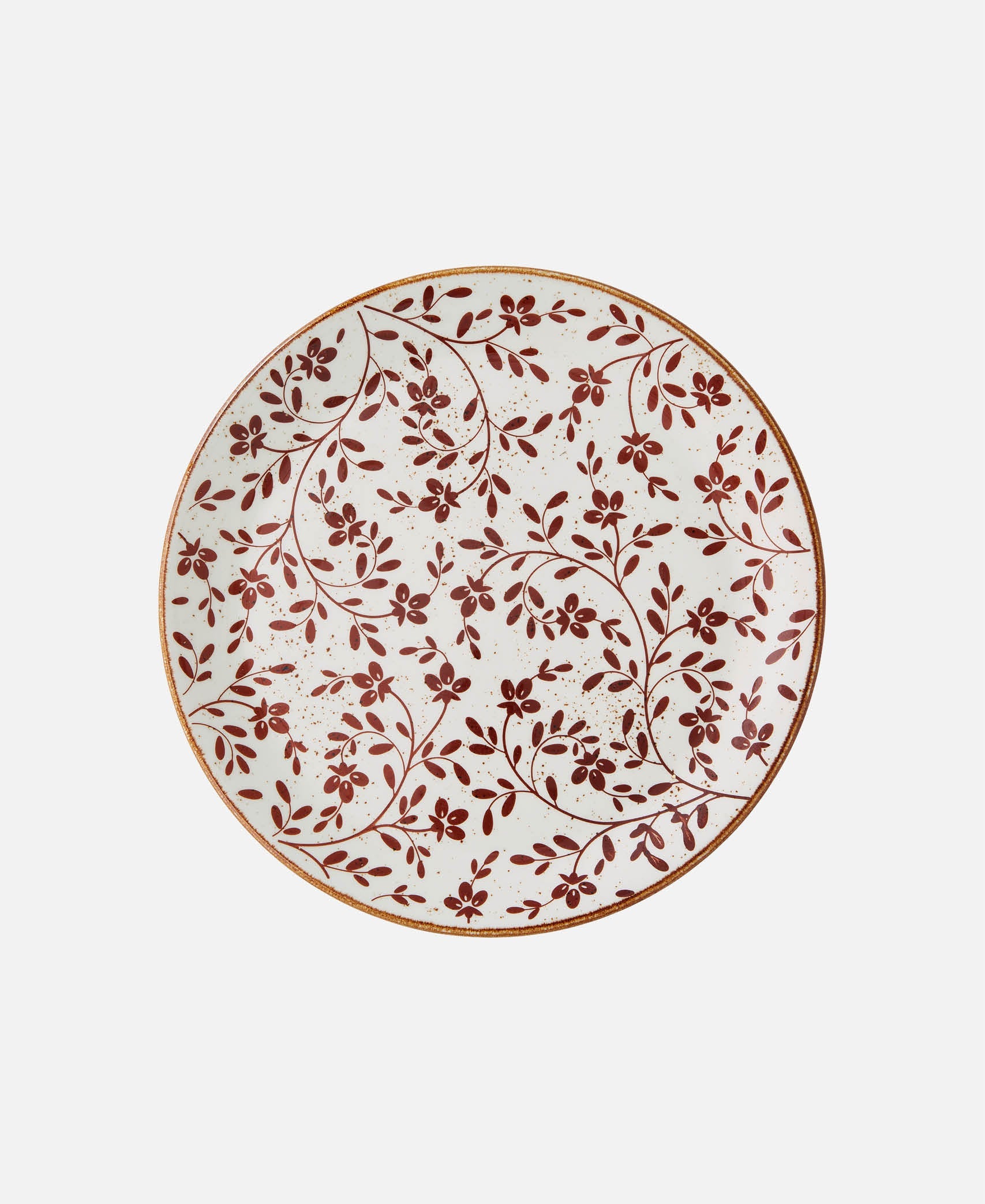 Flora Coupe Plate - Brown