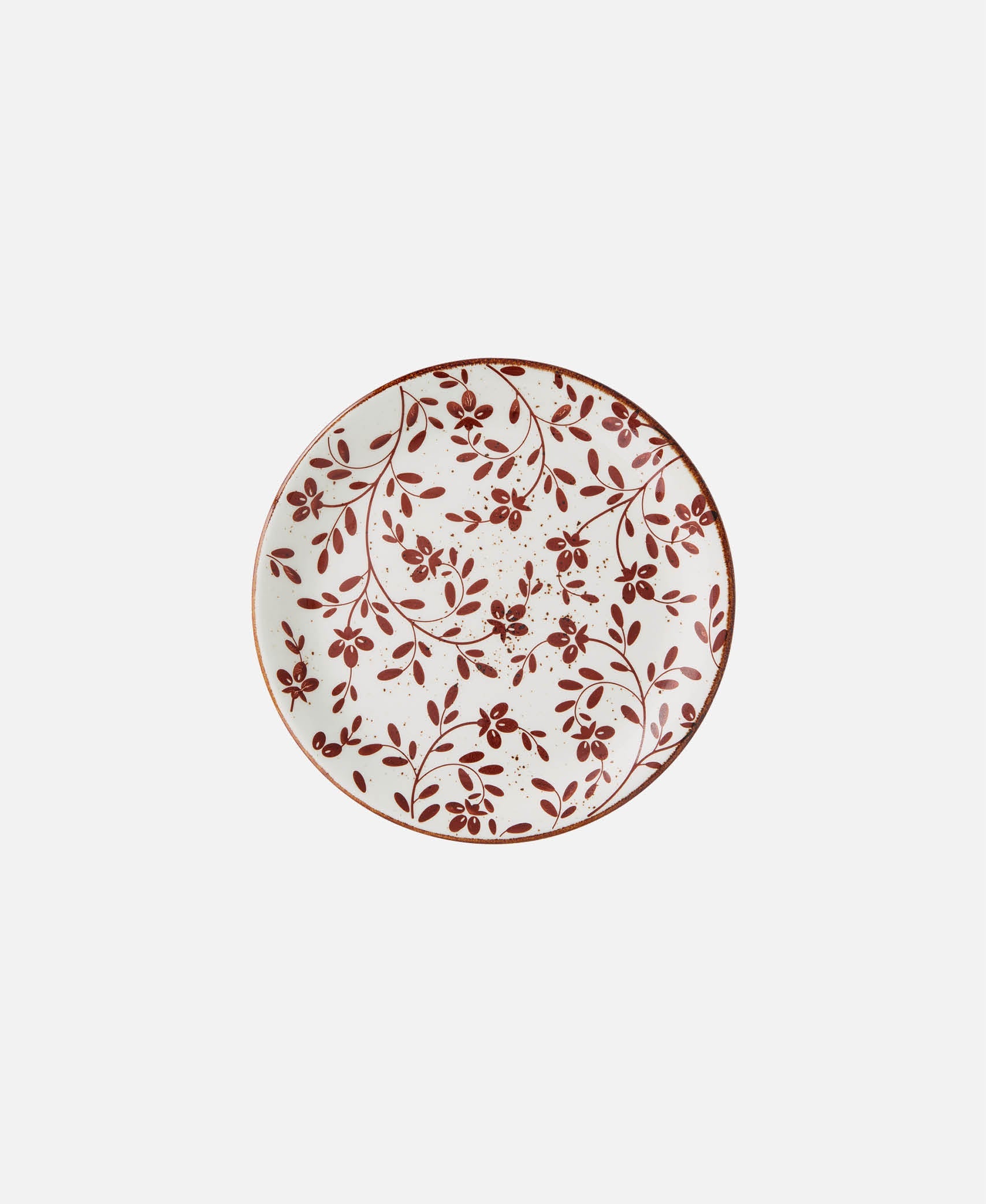 Flora Coupe Plate - Brown