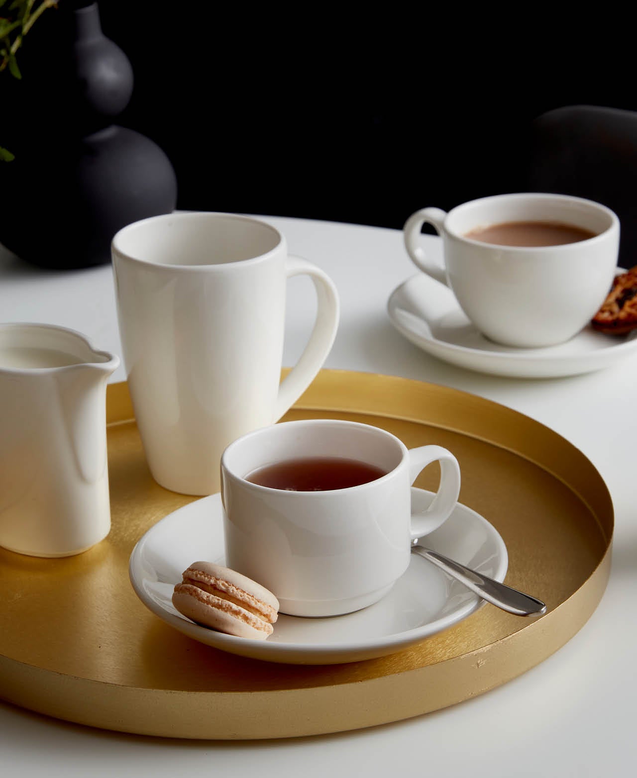 Monaco Stackable Tea Cup - White