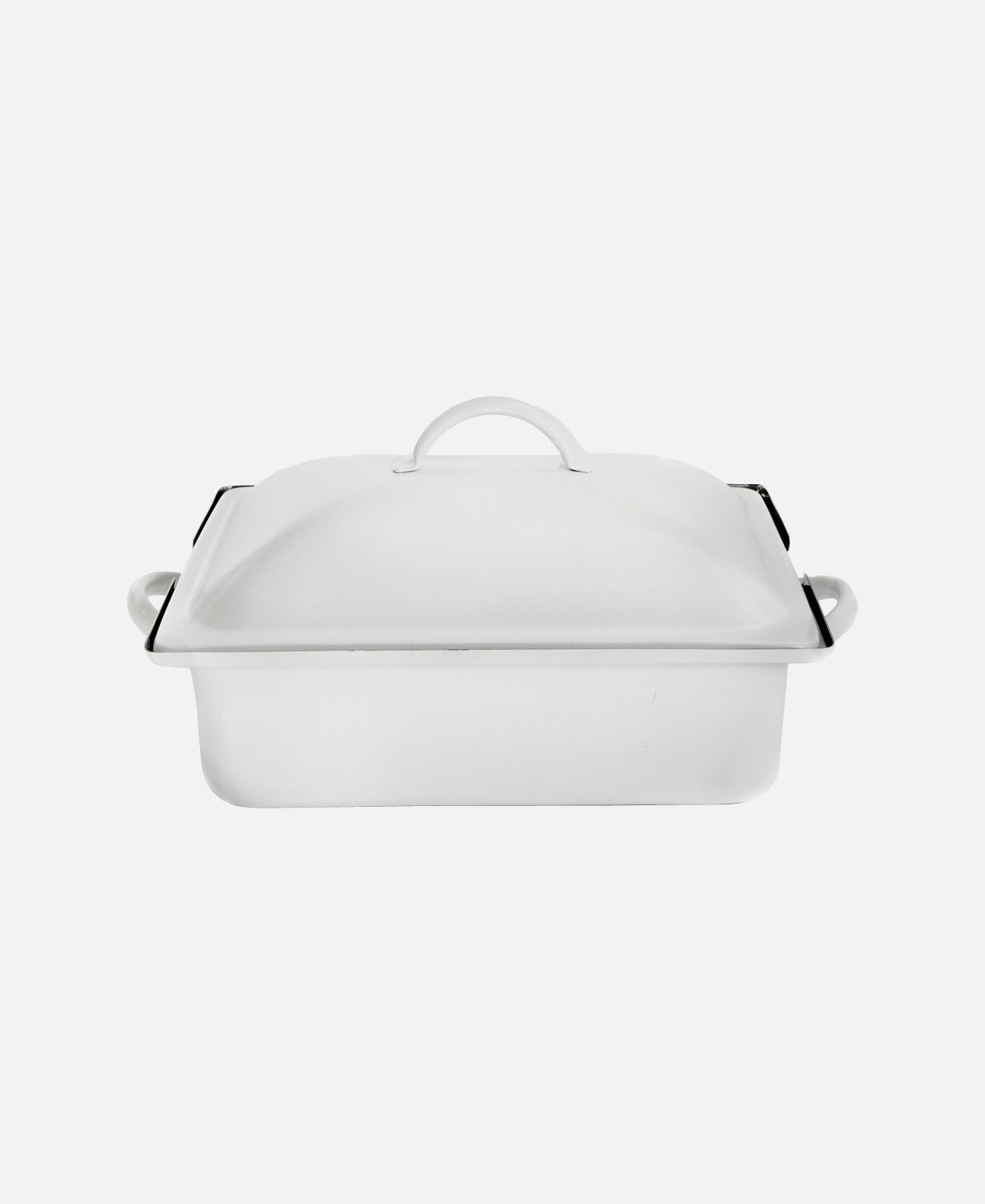 Rectangular Chafer With Lid And Homestyle Induction Bowl - White