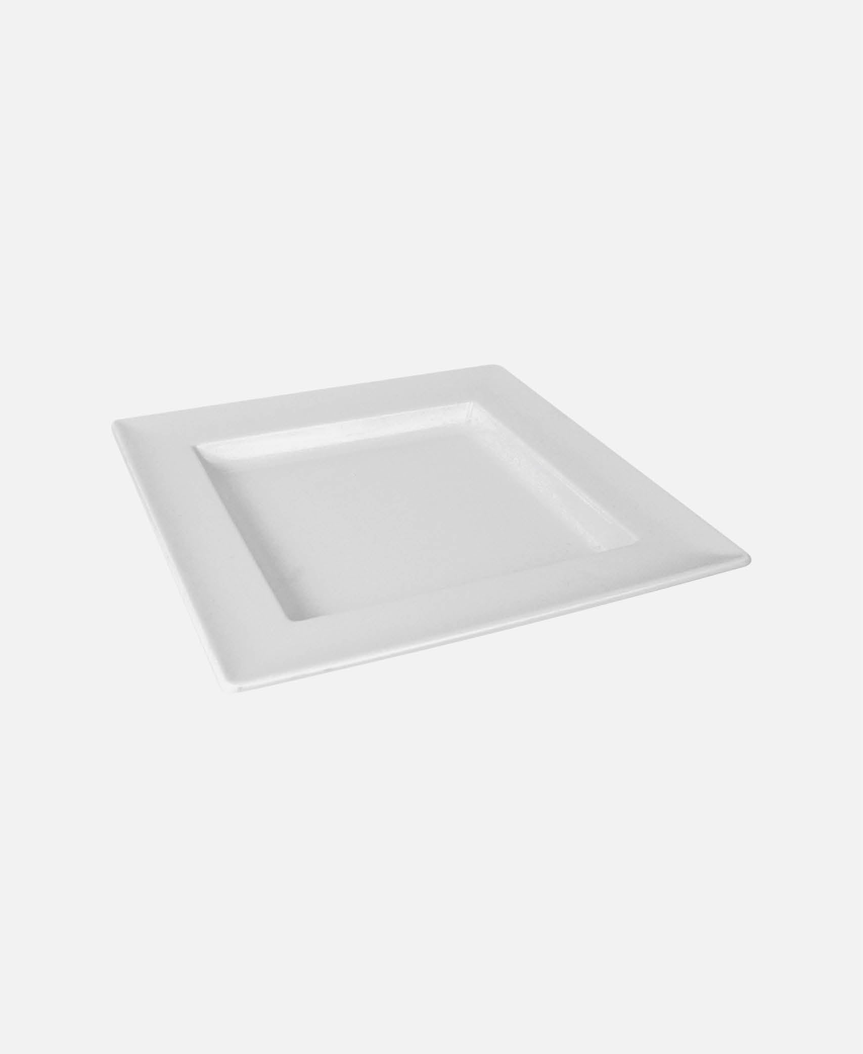 Bandeja Cuadrada Con Ala Ancha Dover - Blanco 25 x 25 h 3 cm