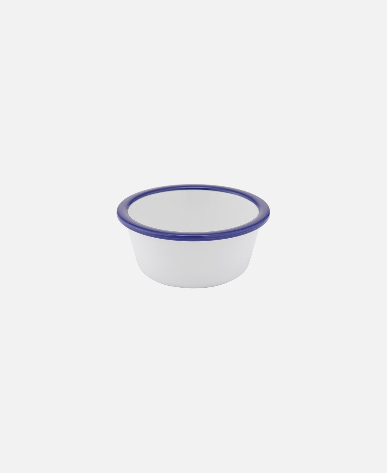 Ramekin Bajo Enamelware - Blanco / Azul