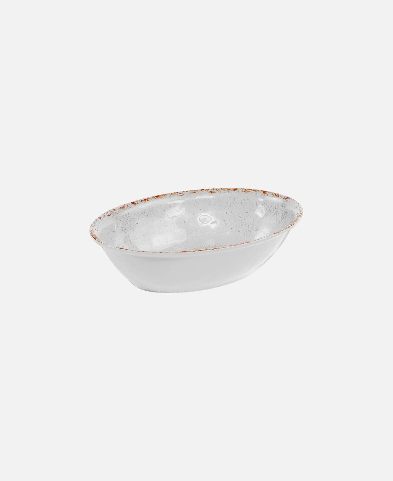 Casablanca High Oval Bowl - White