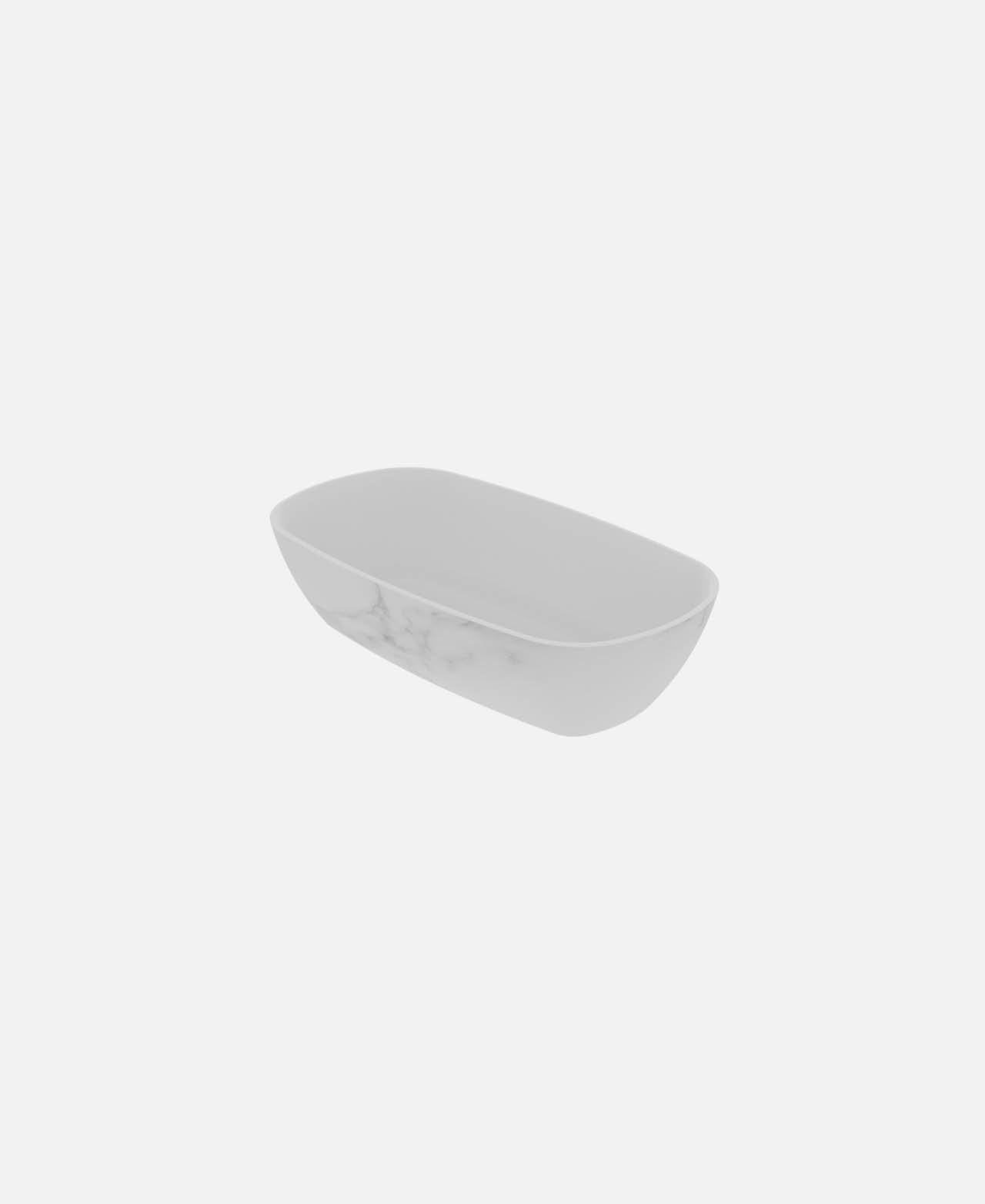 1/3 Carrara Bowl - White/Wood