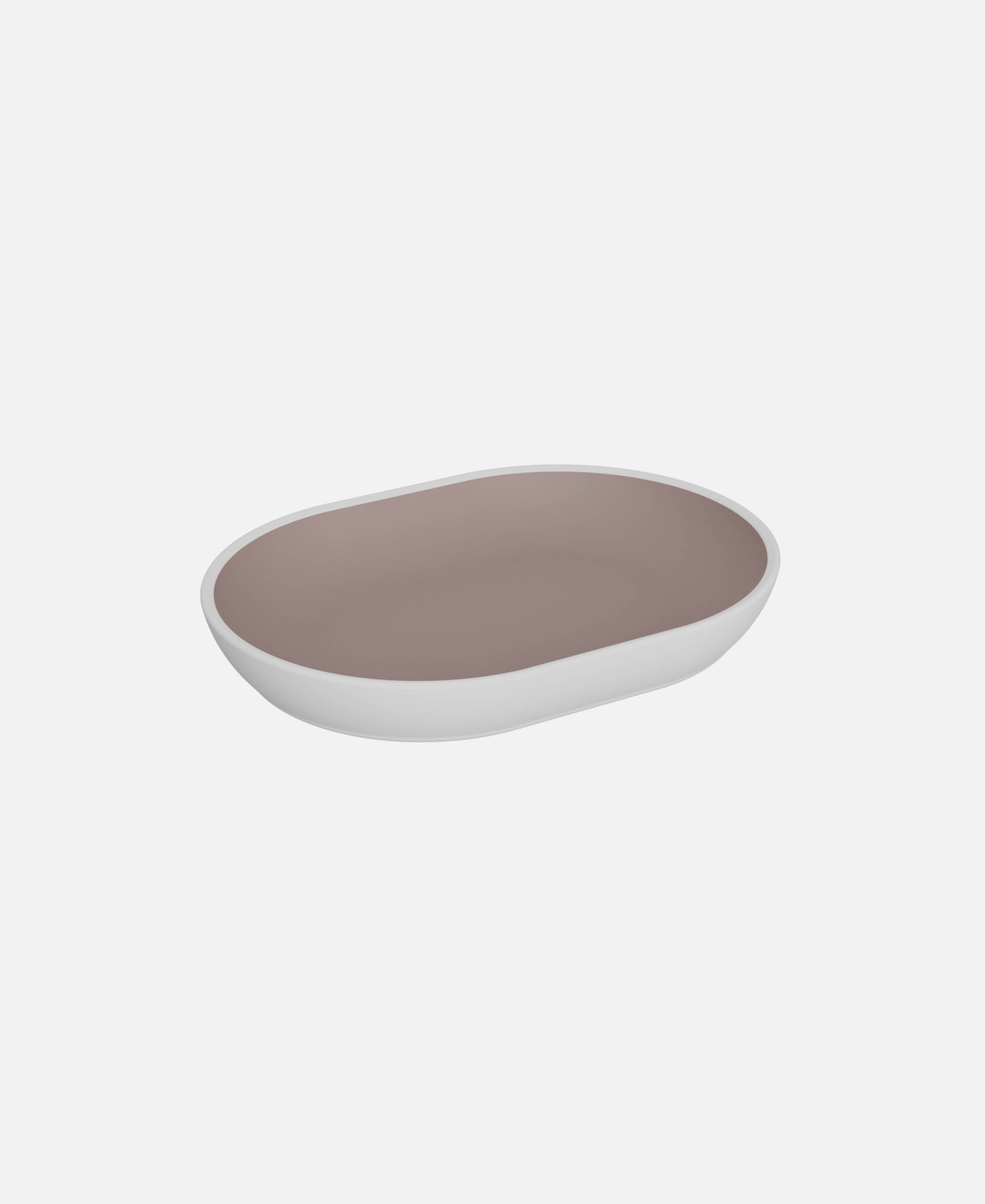 Trafalgar Elongated Insert Plate - White / Taupe