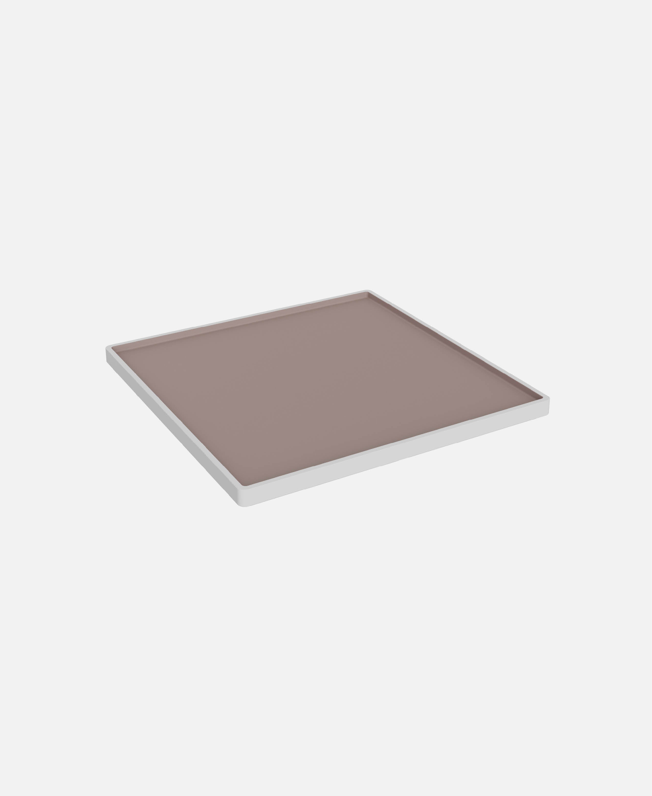 Trafalgar Square Plate - White / Taupe