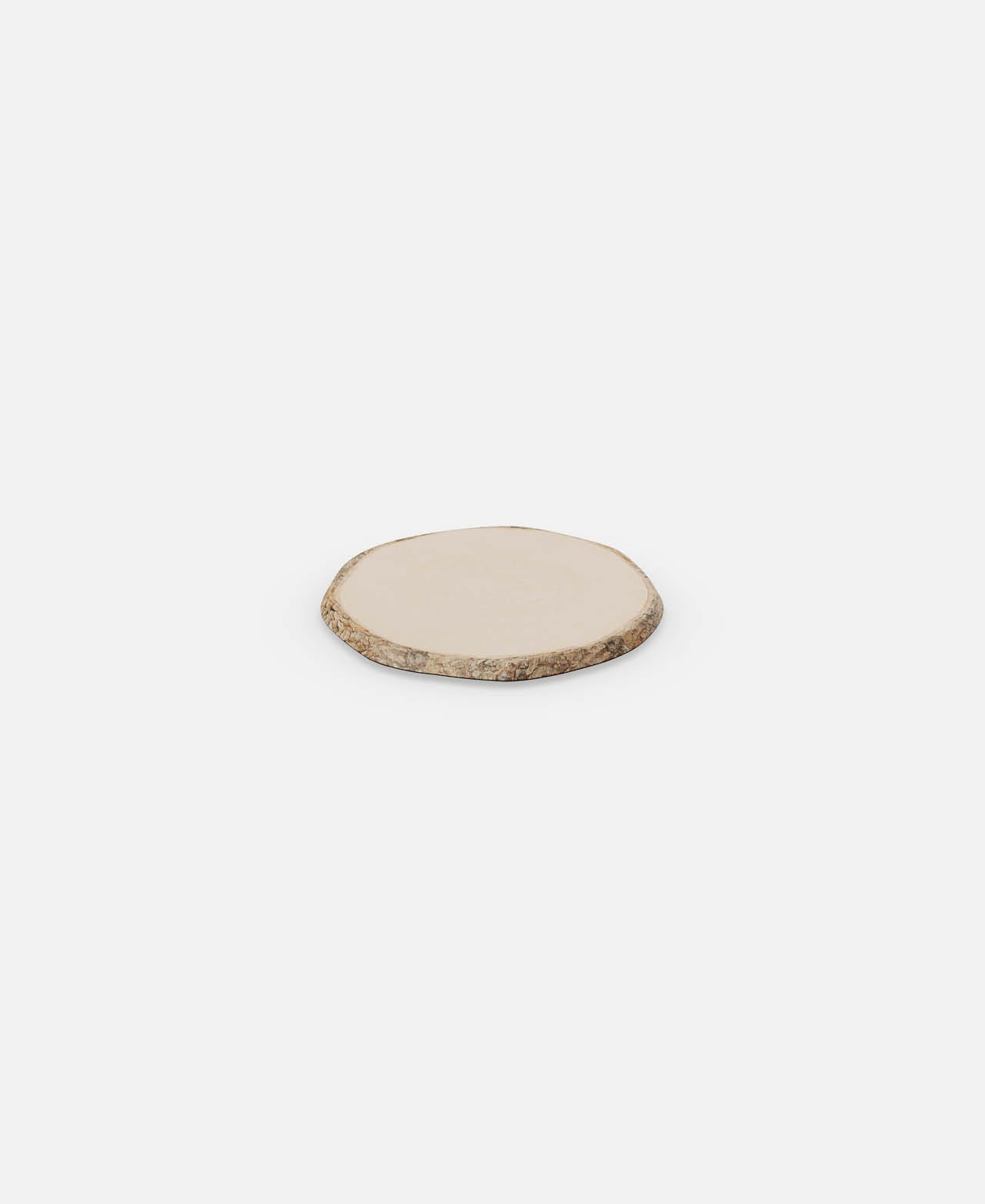 Wood Bark Platters Round Tray - Brown