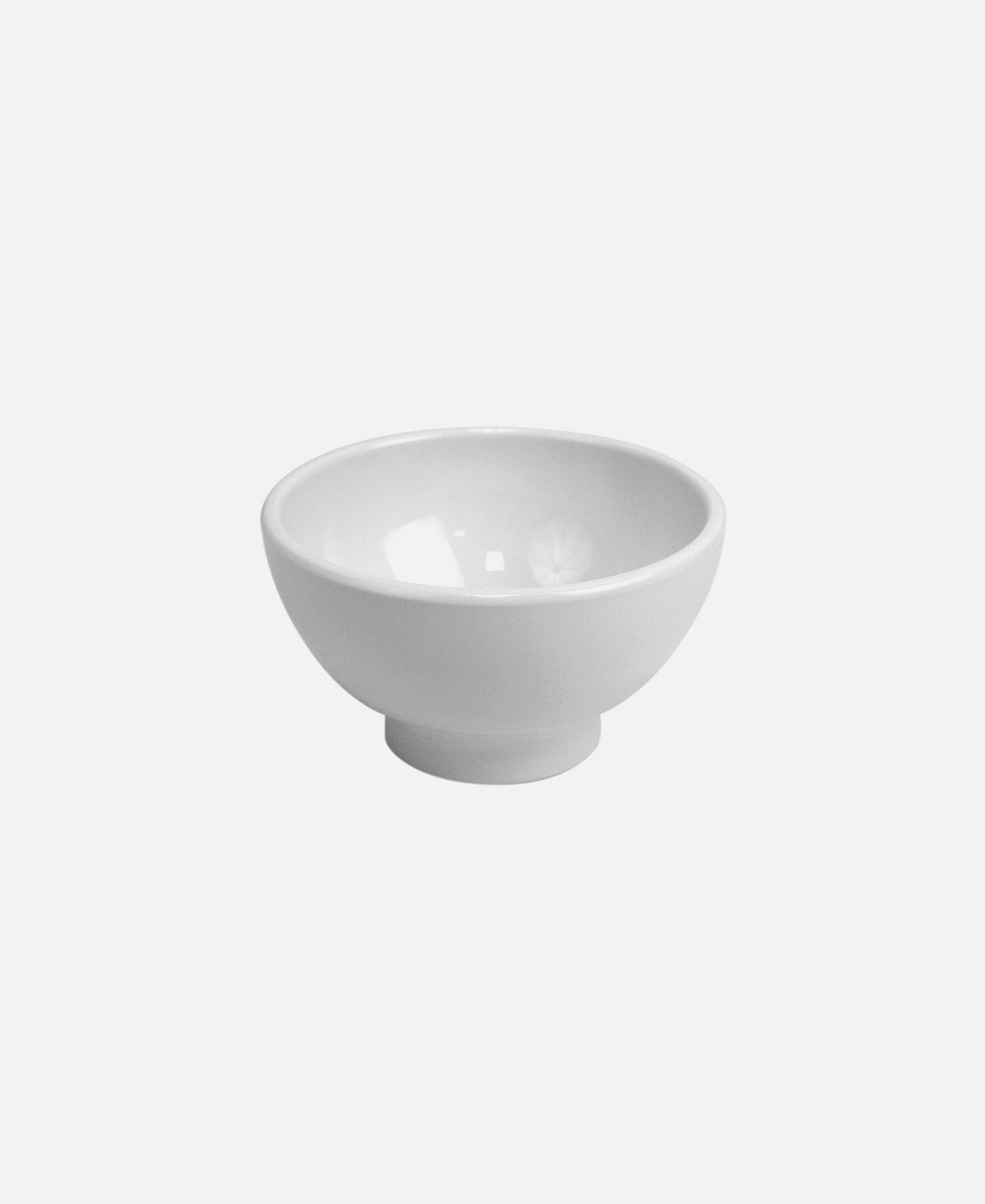 Bowl with Colour Foot - White