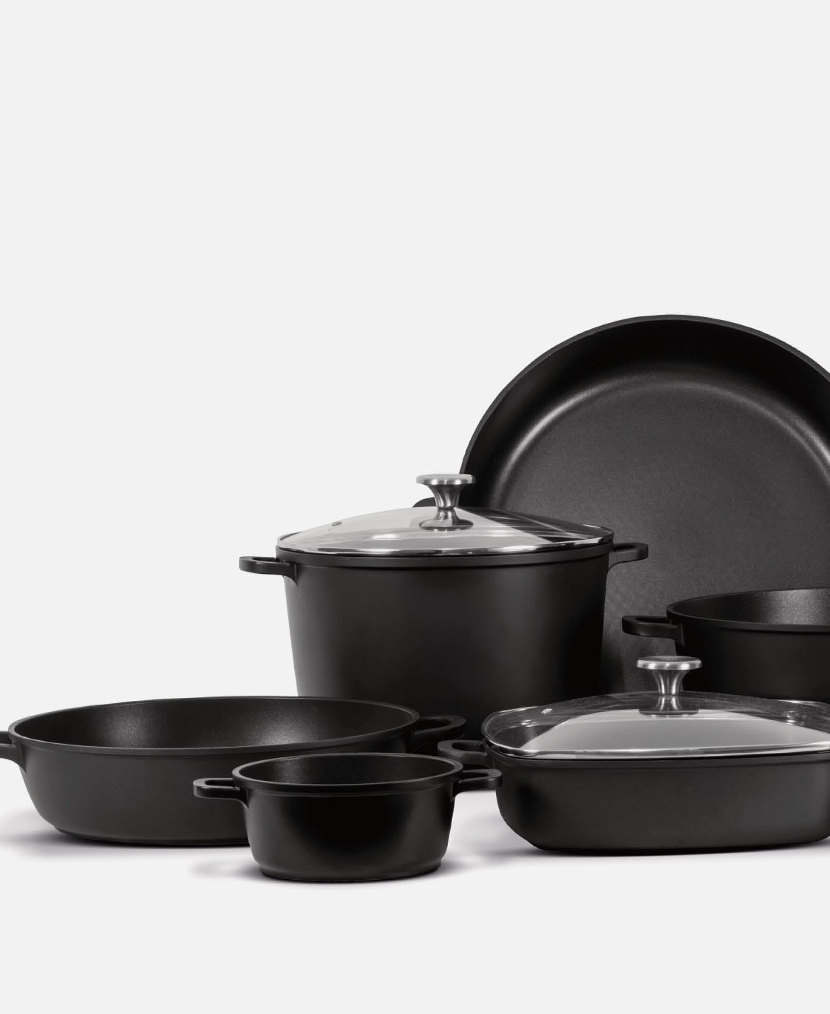 Cacerola alta antiadherente s/ tapa Black Series - Negro