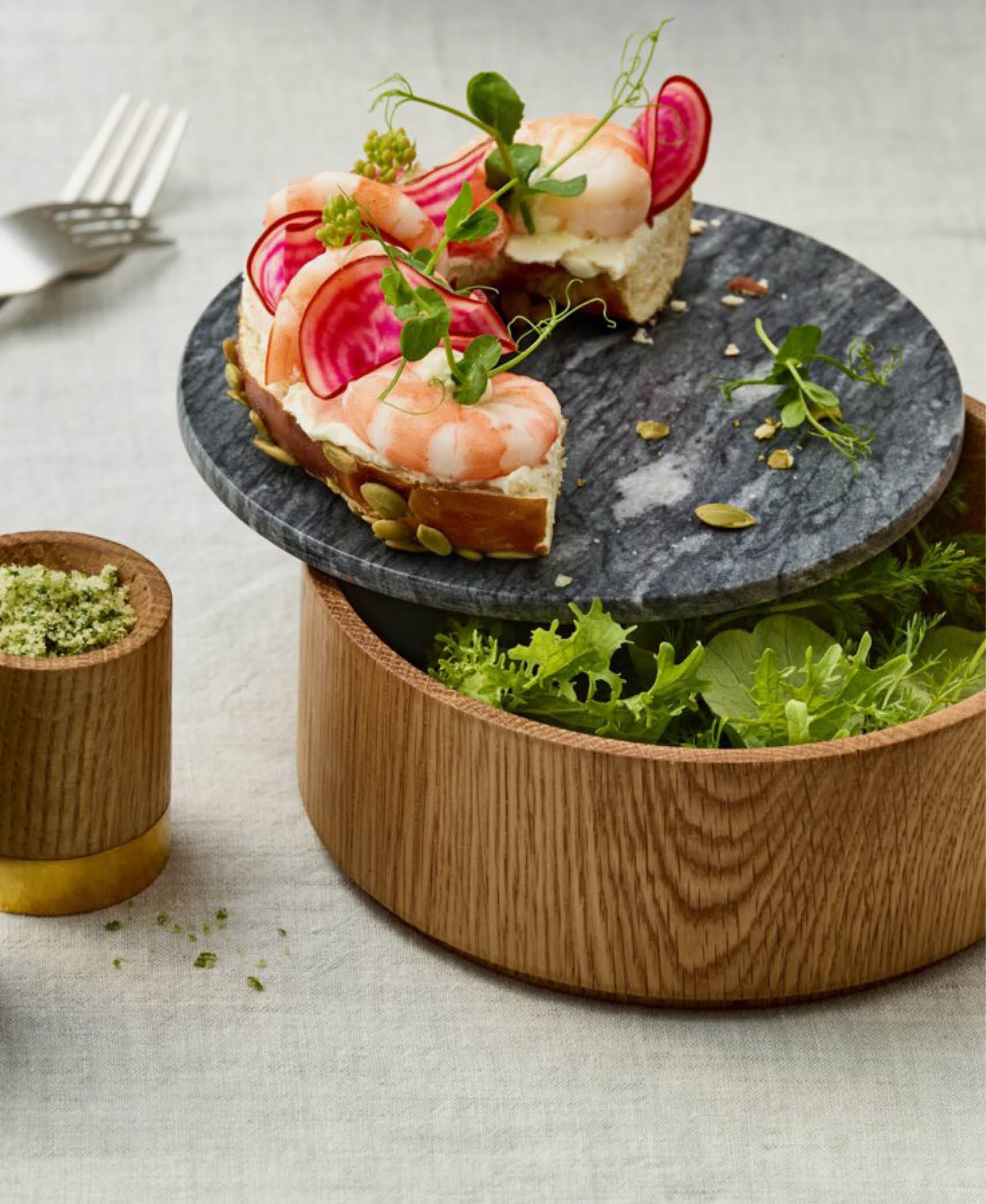Bol Gourmet c/ tapa Spotlights - Marrón