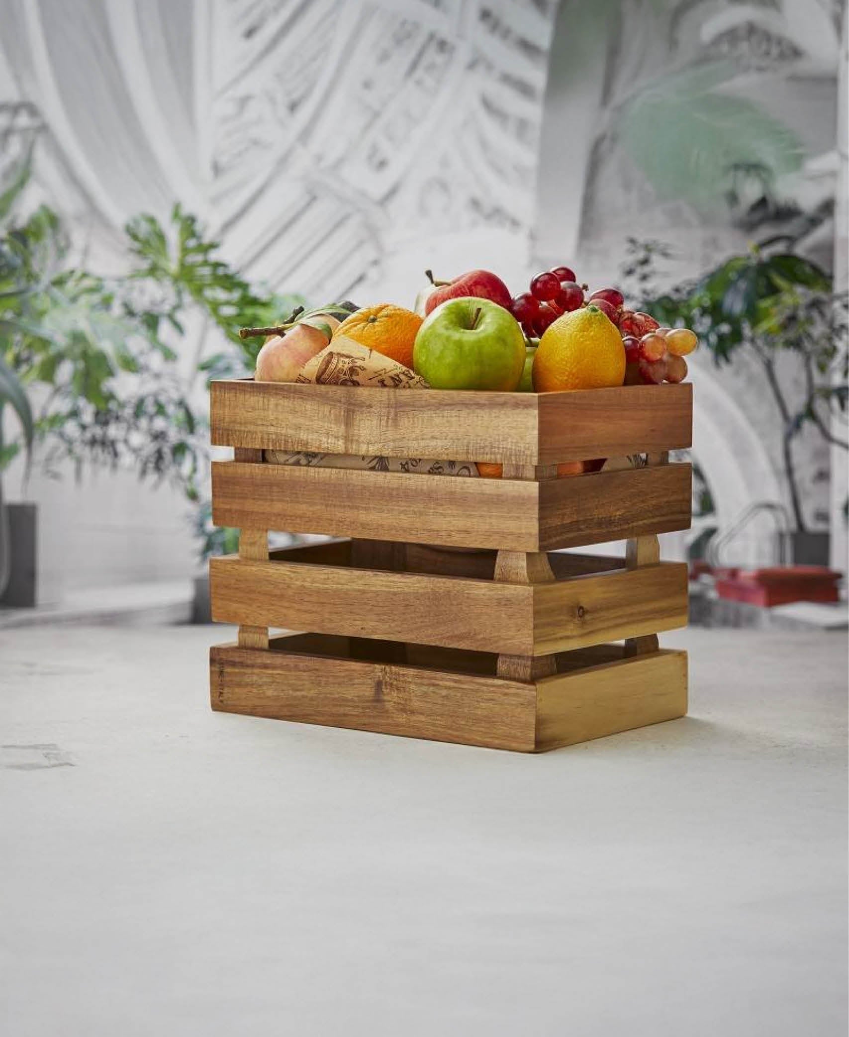 Caja Cesta buffet  - Marrón